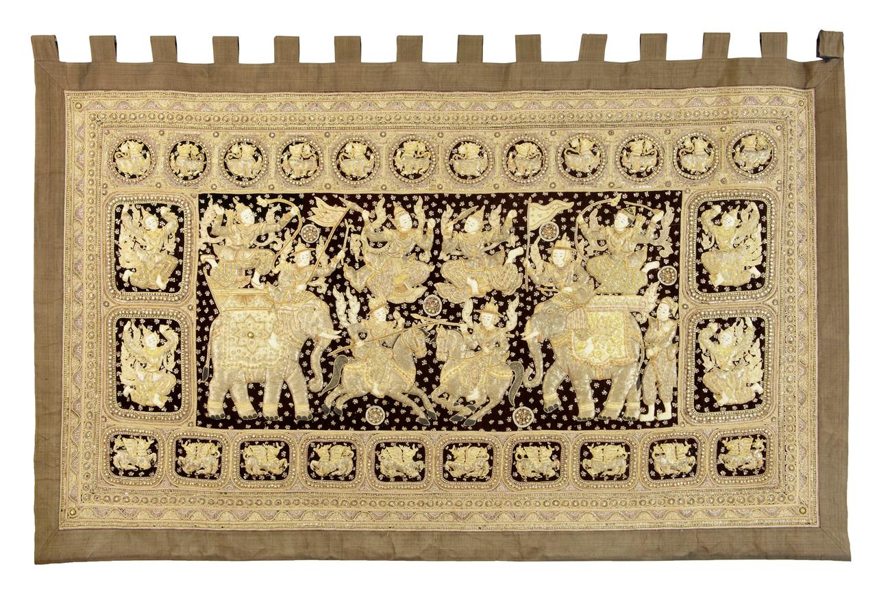 Stunning 20th Century Large Indian Needlework Wall Hanging (1 of 9) Stunning 20th Century Large Indian Needlework Wall Hanging (1 of 9)