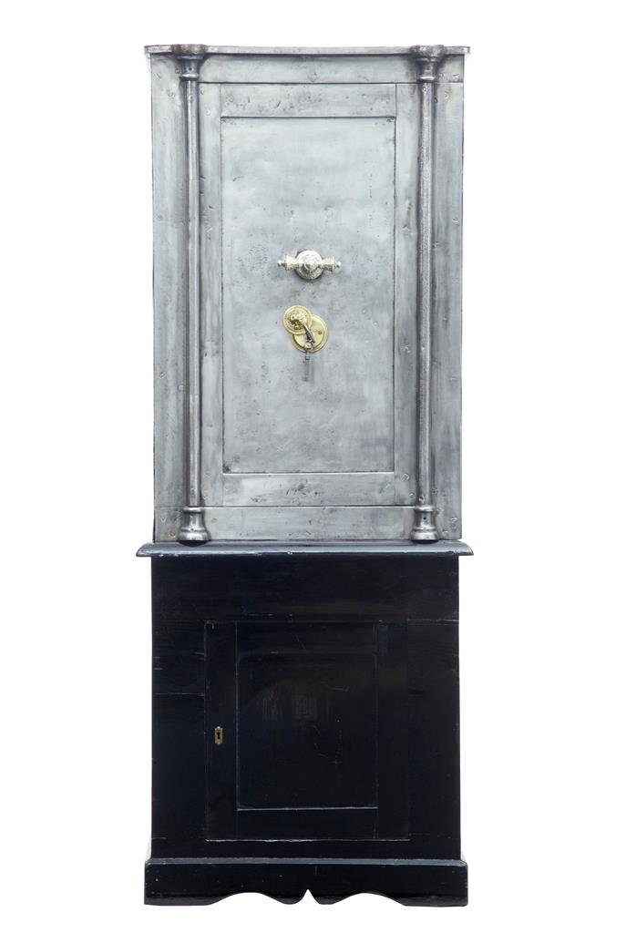 19th Century Polished Steel Safe on Stand (1 of 6) 19th Century Polished Steel Safe on Stand (1 of 6)