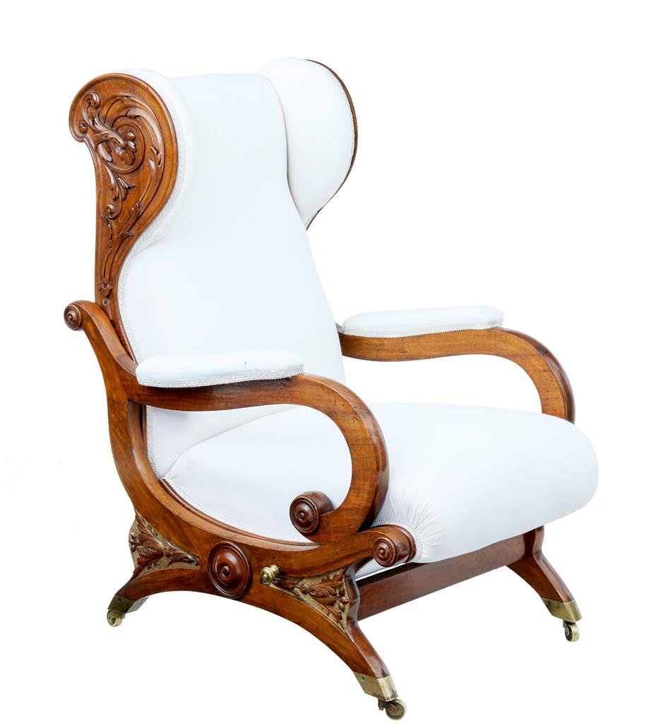19th Century Carved Walnut Reclining Metamorphic Armchair (1 of 1) 19th Century Carved Walnut Reclining Metamorphic Armchair (1 of 1)