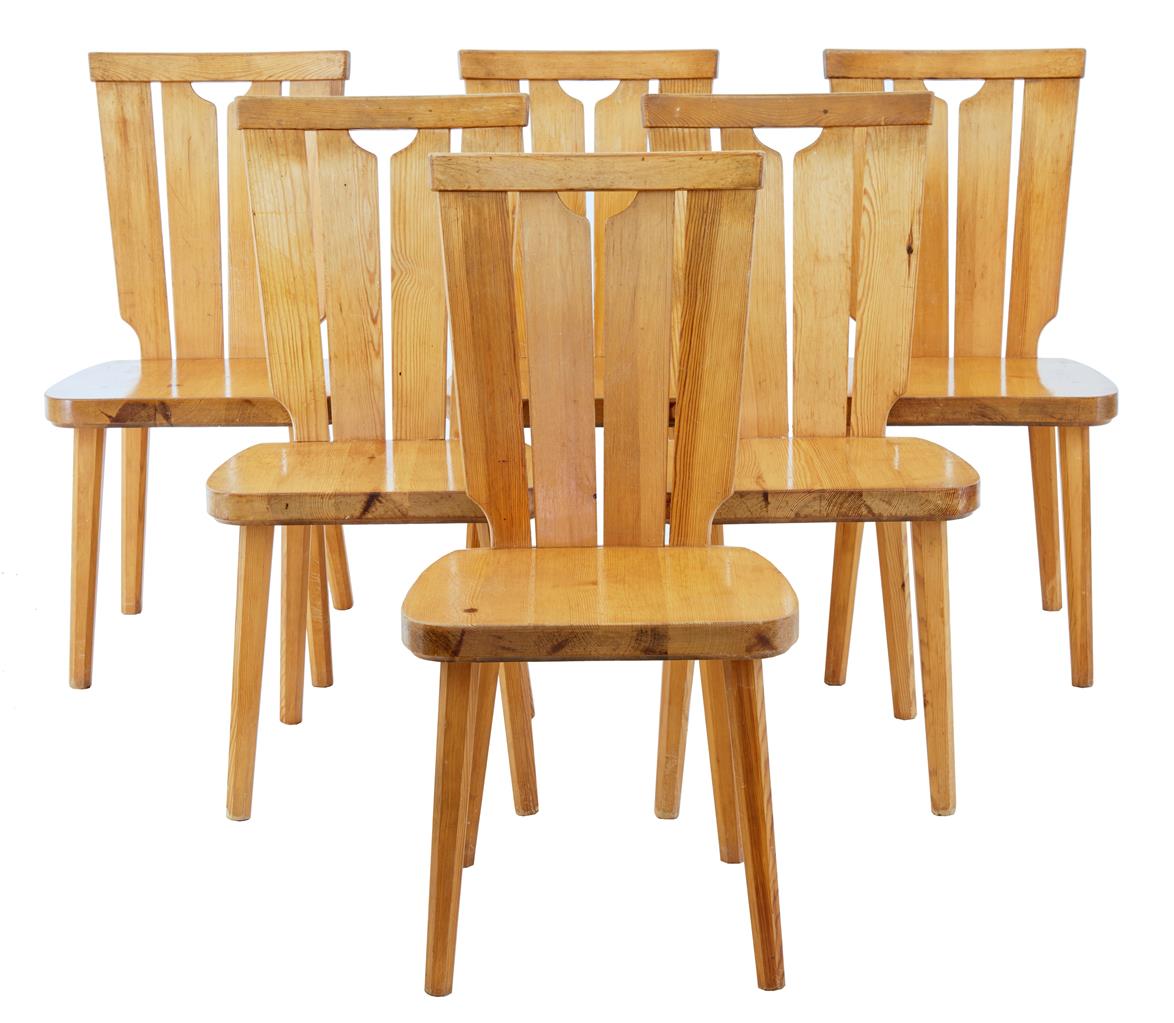 Set of 6 Scandinavian Pine Dining Chairs (1 of 1) Set of 6 Scandinavian Pine Dining Chairs (1 of 1)