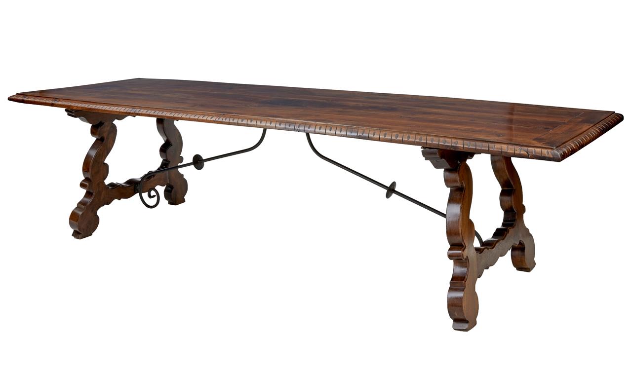 Large 19th Century Spanish Refectory Dining Table (1 of 1) Large 19th Century Spanish Refectory Dining Table (1 of 1)