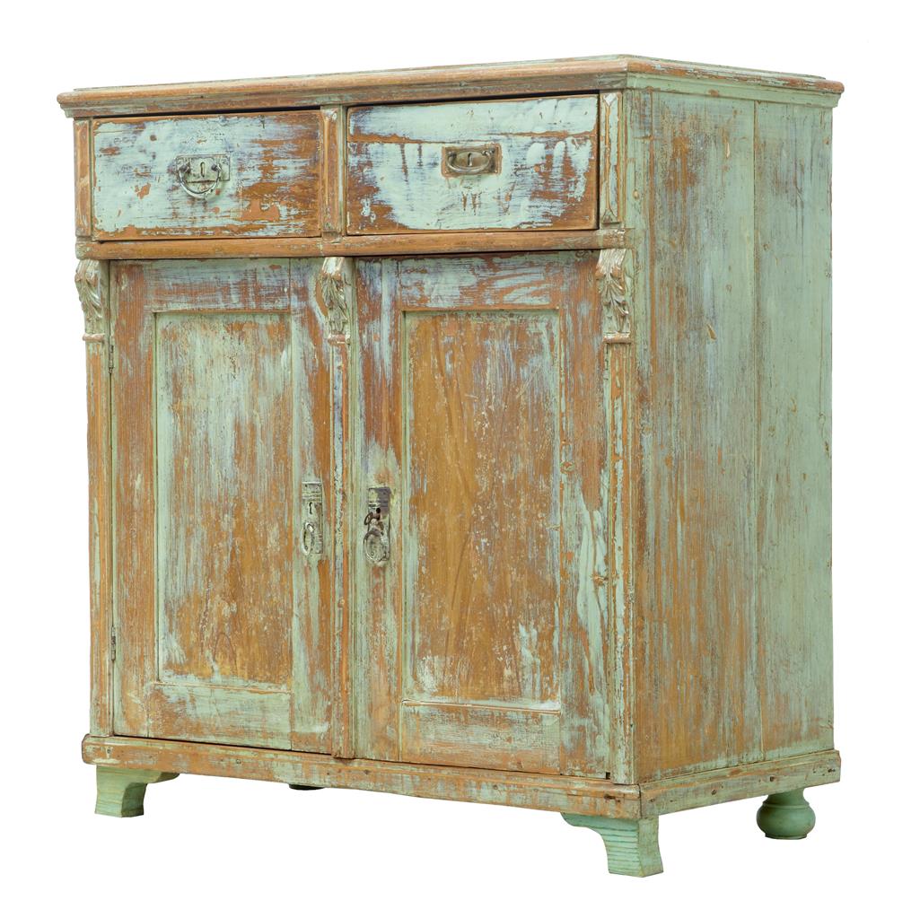 19th Century Painted Swedish Pine Cupboard Cabinet (1 of 1) 19th Century Painted Swedish Pine Cupboard Cabinet (1 of 1)