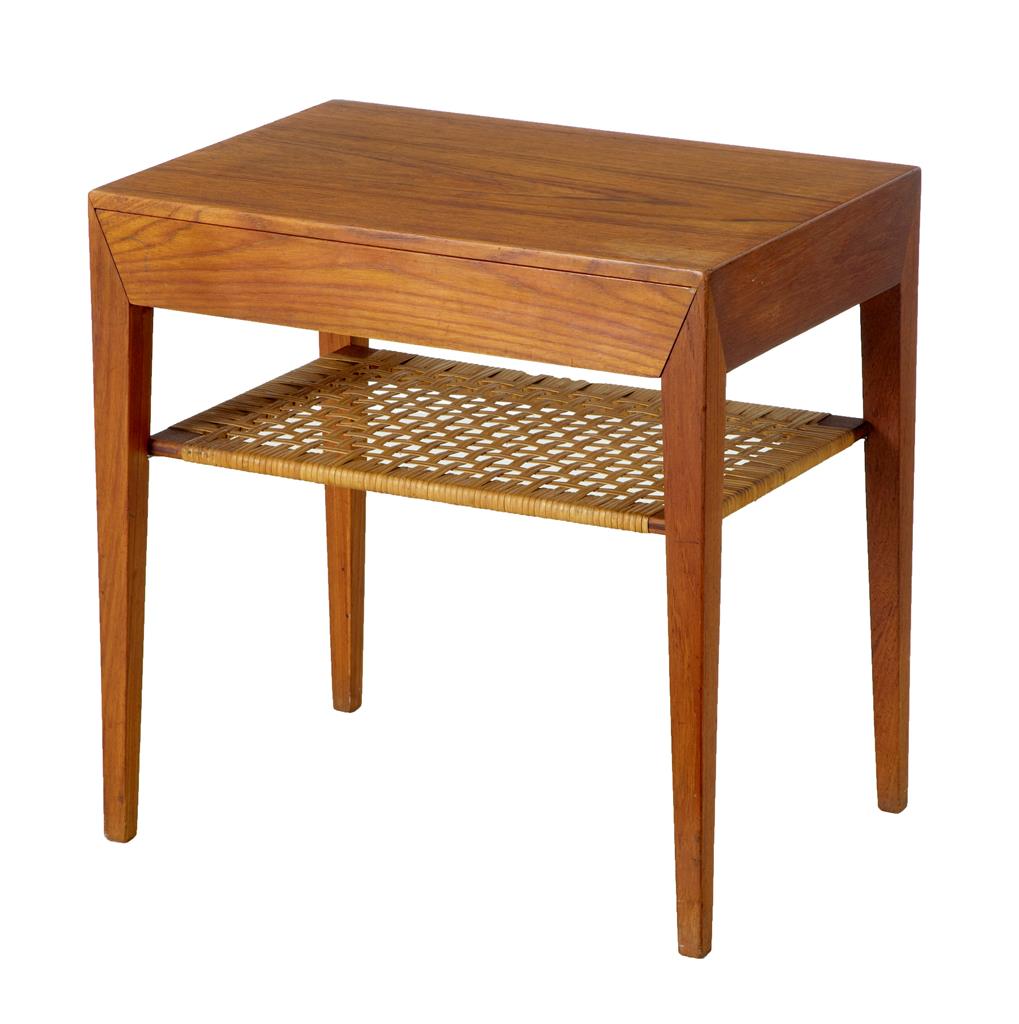 1960's Danish Teak & Cane Work Side Table (1 of 1) 1960's Danish Teak & Cane Work Side Table (1 of 1)