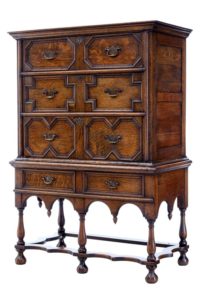 1950's Oak Geometric Chest on Stand (1 of 1) 1950's Oak Geometric Chest on Stand (1 of 1)