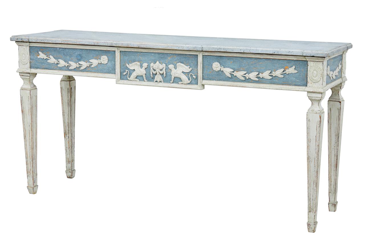 19th Century Gustavian Influenced Painted Console Table (1 of 1) 19th Century Gustavian Influenced Painted Console Table (1 of 1)