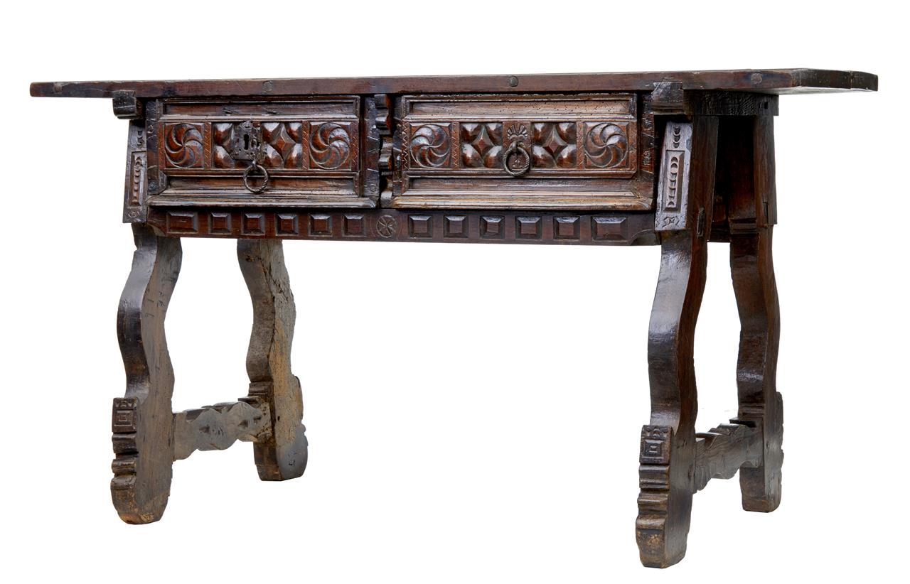 Late 17th Century Spanish Walnut Side Table (1 of 1) Late 17th Century Spanish Walnut Side Table (1 of 1)