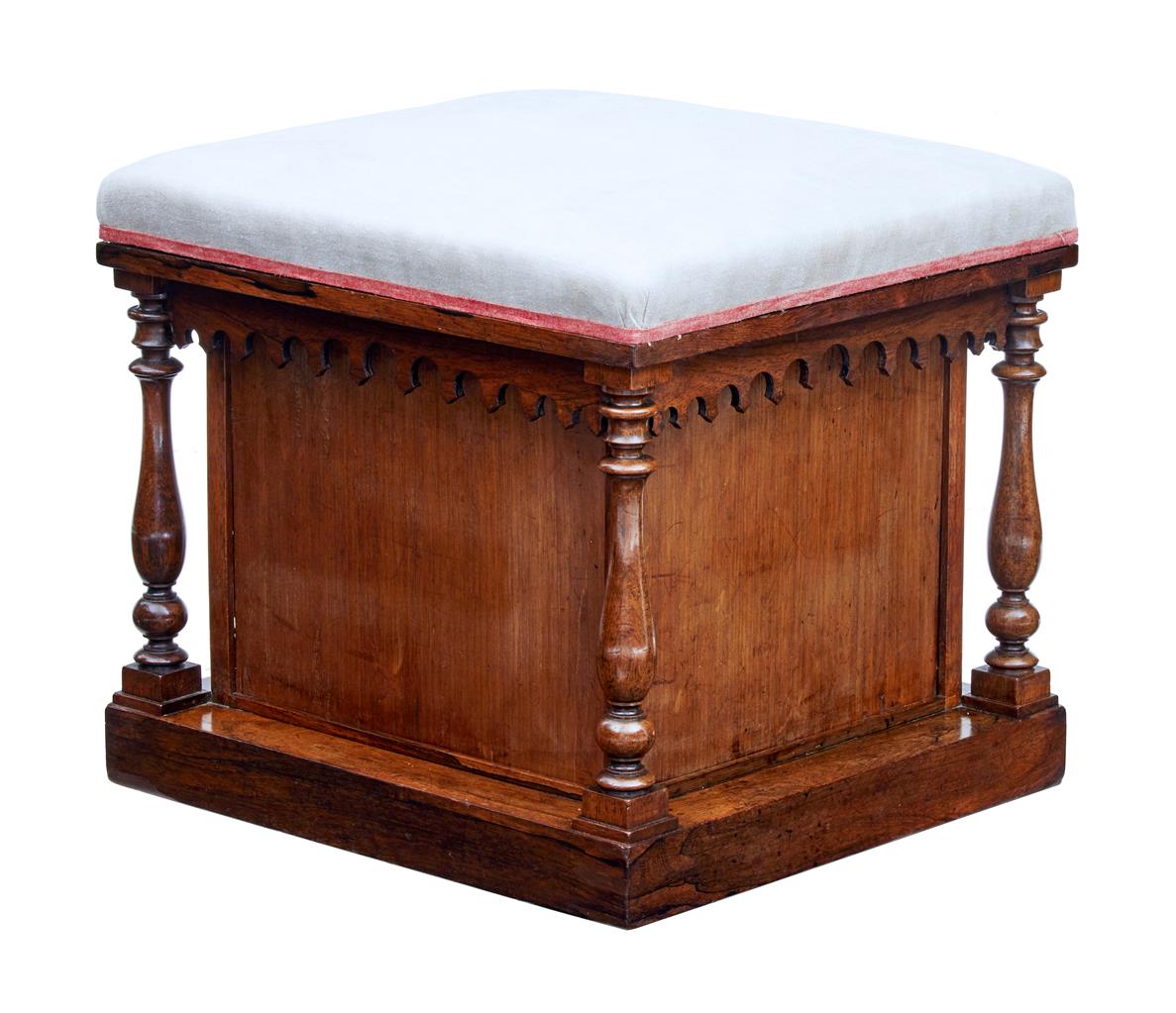 19th Century Gothic Revival Rosewood Stool (1 of 5) 19th Century Gothic Revival Rosewood Stool (1 of 5)