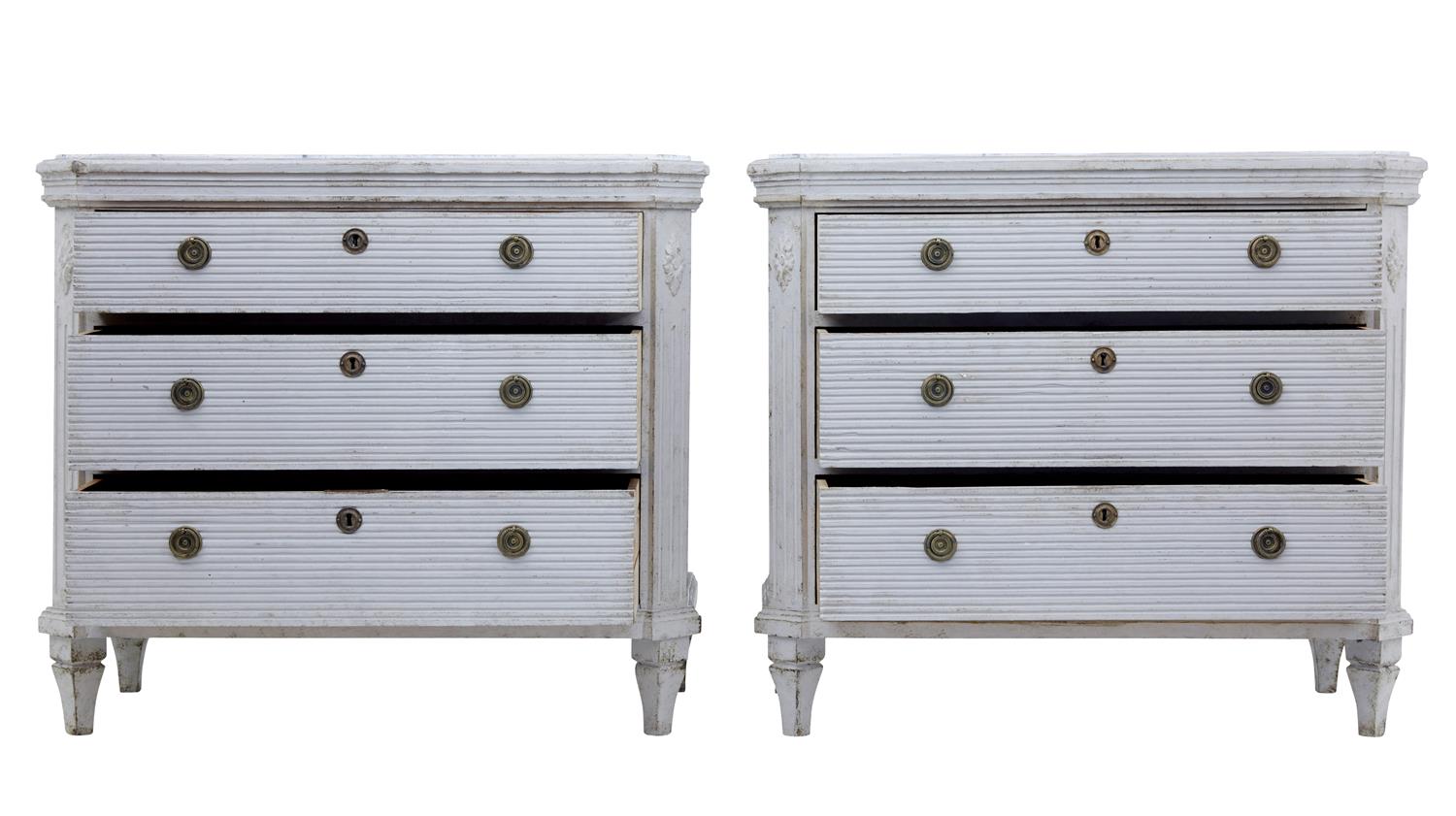 Pair of Painted 19th Century Swedish Chest of Drawers (1 of 1) Pair of Painted 19th Century Swedish Chest of Drawers (1 of 1)