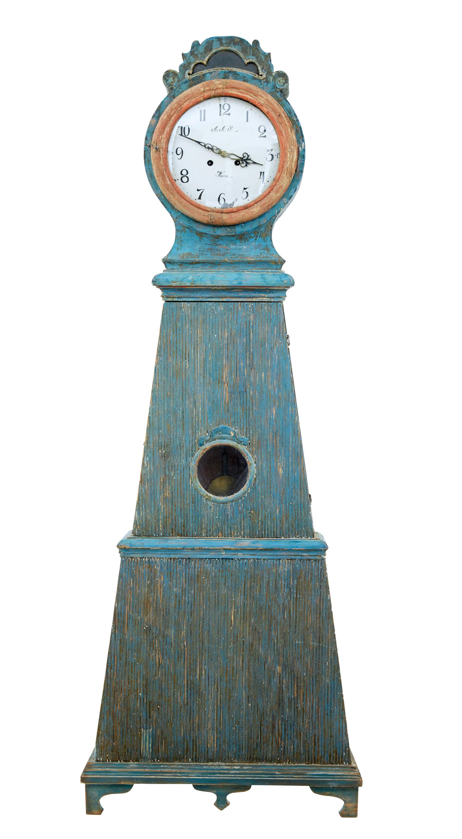 19th Century Decorative Mora Painted Swedish Longcase Clock (1 of 6) 19th Century Decorative Mora Painted Swedish Longcase Clock (1 of 6)