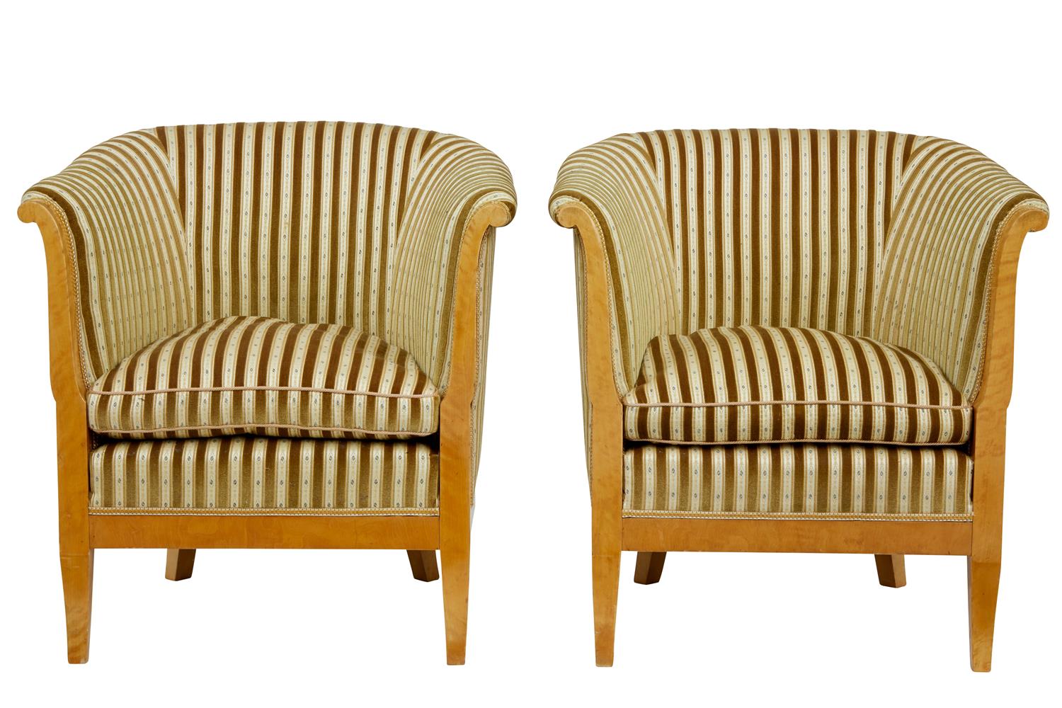 Pair of Swedish Birch Tub Chairs c.1920 (1 of 1) Pair of Swedish Birch Tub Chairs c.1920 (1 of 1)