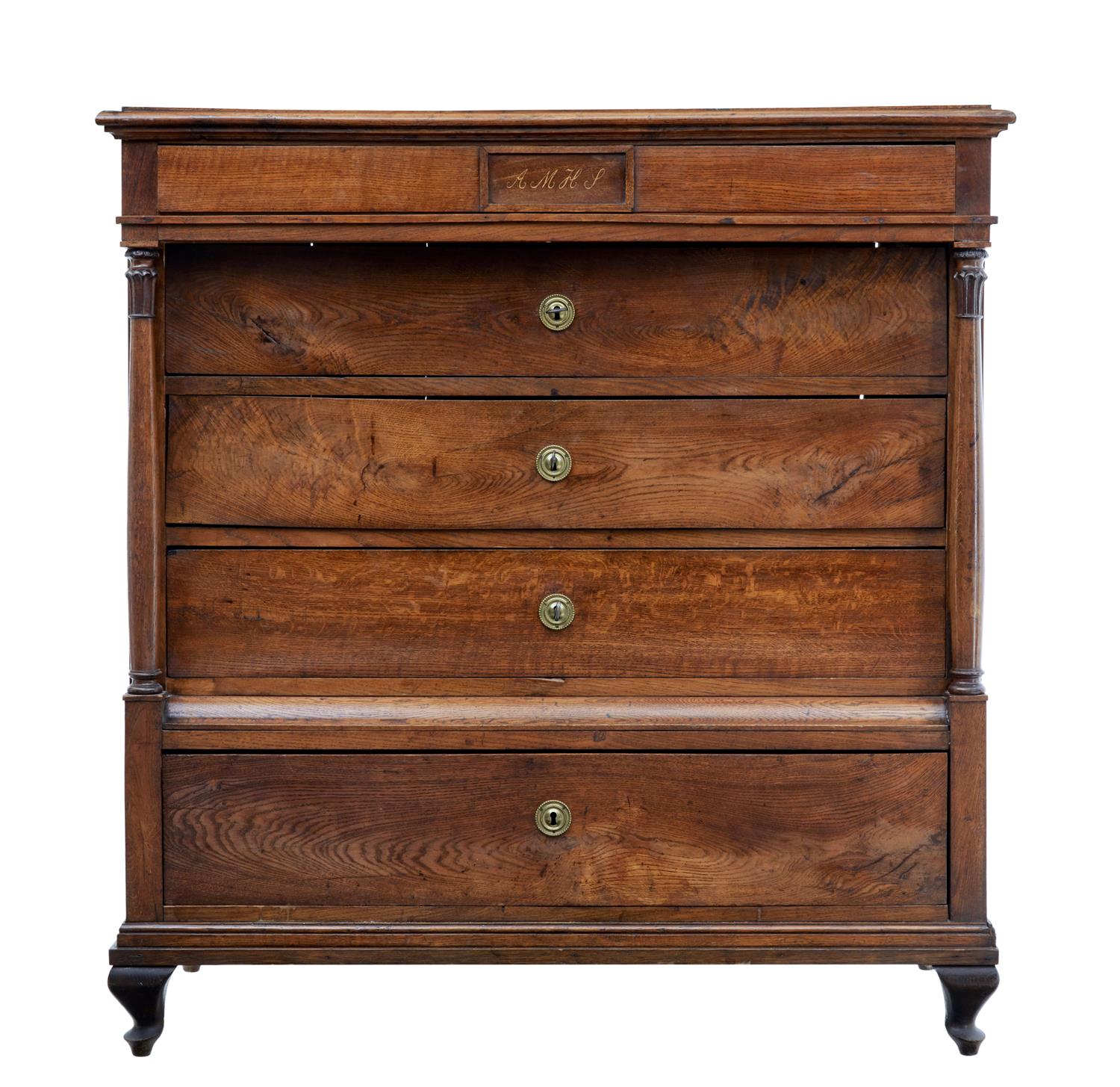 19th Century Danish Oak Tall Chest of Drawers (1 of 1) 19th Century Danish Oak Tall Chest of Drawers (1 of 1)