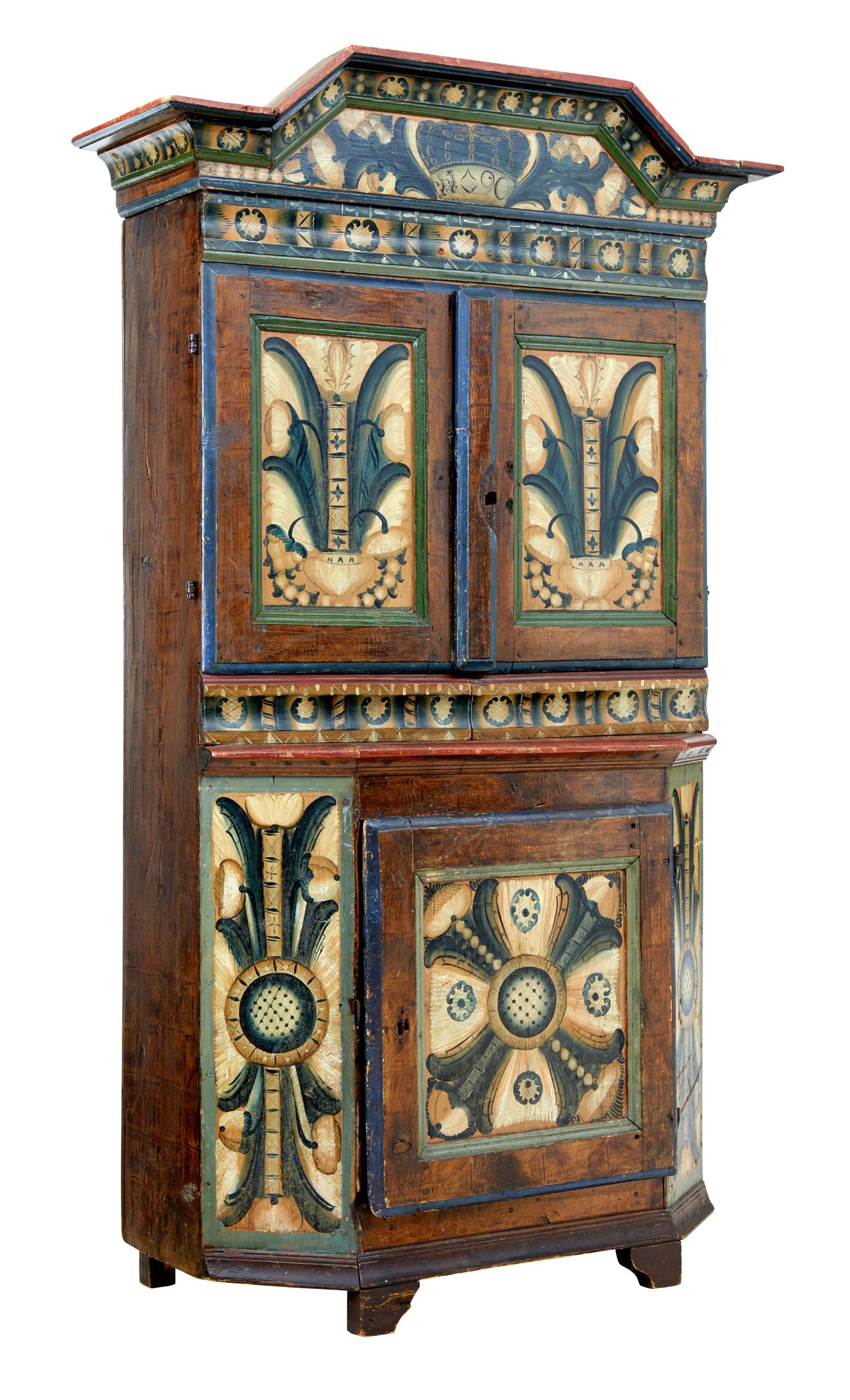 18th Century Swedish Folk Art Dalarna Region Cupboard (1 of 1) 18th Century Swedish Folk Art Dalarna Region Cupboard (1 of 1)