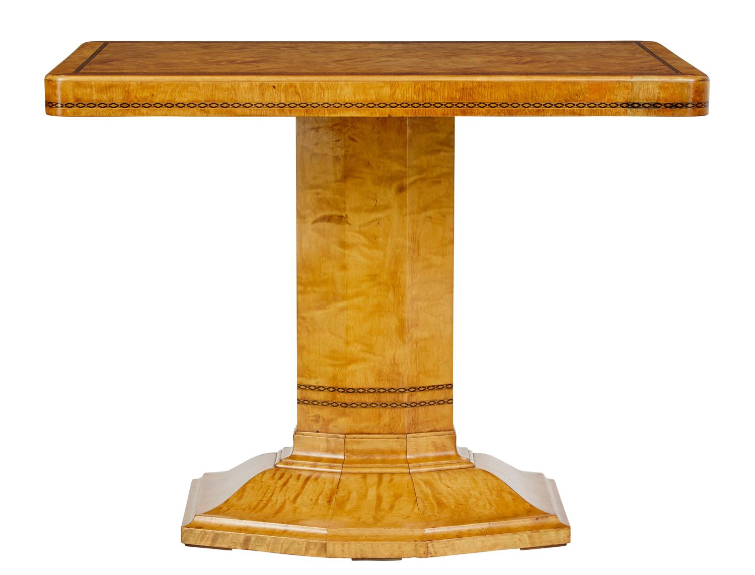 Art Deco Birch Inlaid Center Table c.1920 (1 of 1) Art Deco Birch Inlaid Center Table c.1920 (1 of 1)