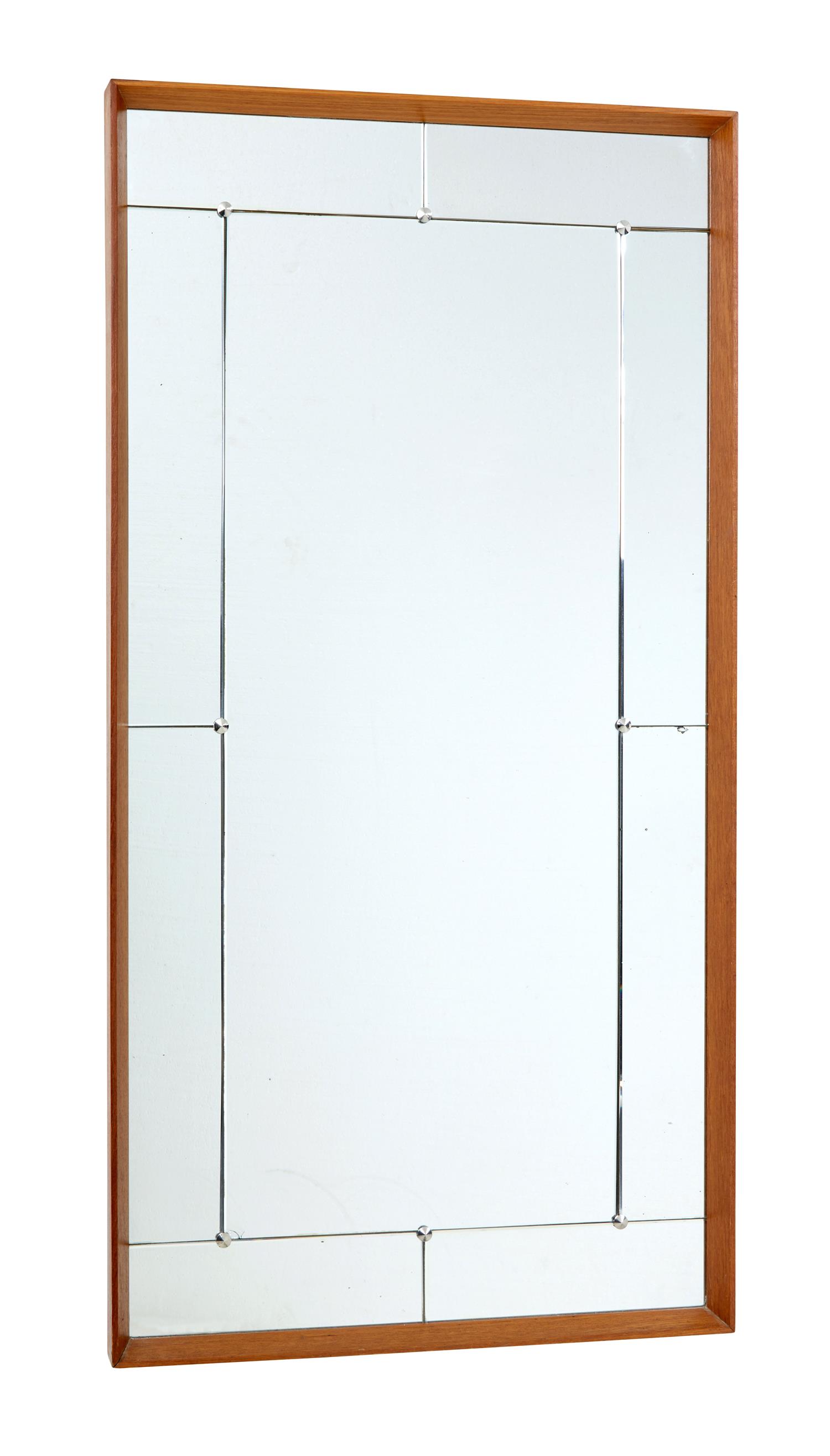 Large Teak Frame Wall Mirror c.1950 (1 of 1) Large Teak Frame Wall Mirror c.1950 (1 of 1)