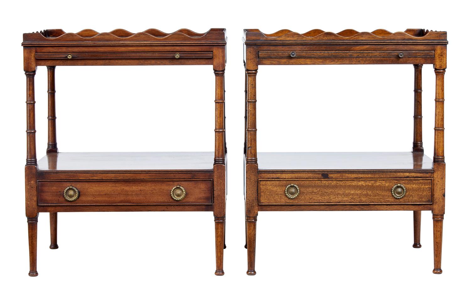 Pair of Mahogany Bedside Tables With Slides (1 of 1) Pair of Mahogany Bedside Tables With Slides (1 of 1)