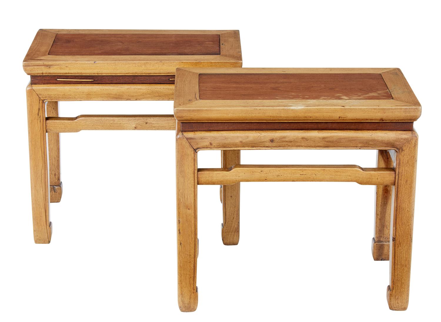 Pair of 19th Century Chinese Hardwood Stools (1 of 4) Pair of 19th Century Chinese Hardwood Stools (1 of 4)