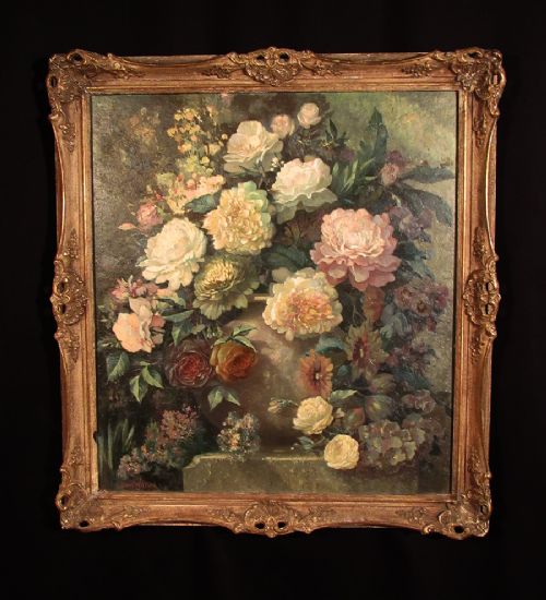 Oil Painting Still Life of 'Flowers' by John Wilson F.R.S.A 35 x 32 (1 of 1) Oil Painting Still Life of 'Flowers' by John Wilson F.R.S.A 35 x 32 (1 of 1)