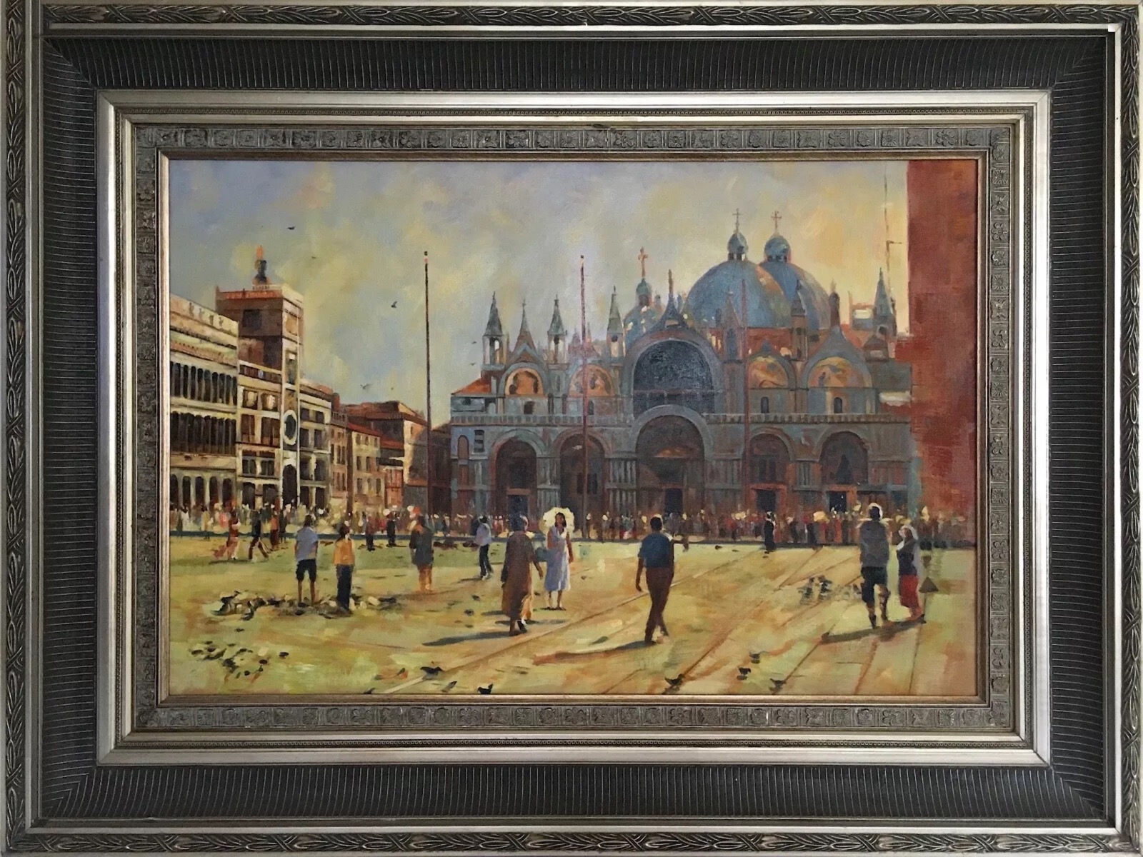 Venice St Marks Basilica St Marks Square Huge Contemporary Impressionist European Oil Painting on Canvas (1 of 4) Venice St Marks Basilica St Marks Square Huge Contemporary Impressionist European Oil Painting on Canvas (1 of 4)