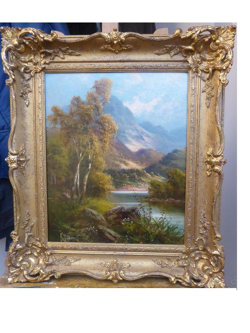 19THC LANDSCAPE OIL PAINTING BY FRANK HIDER 1861-1933 (1 of 1)
