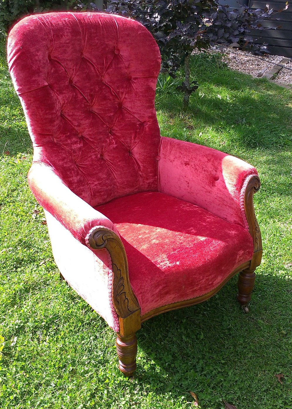 19thC Mahogany Framed Upholstered Armchair (1 of 1) 19thC Mahogany Framed Upholstered Armchair (1 of 1)