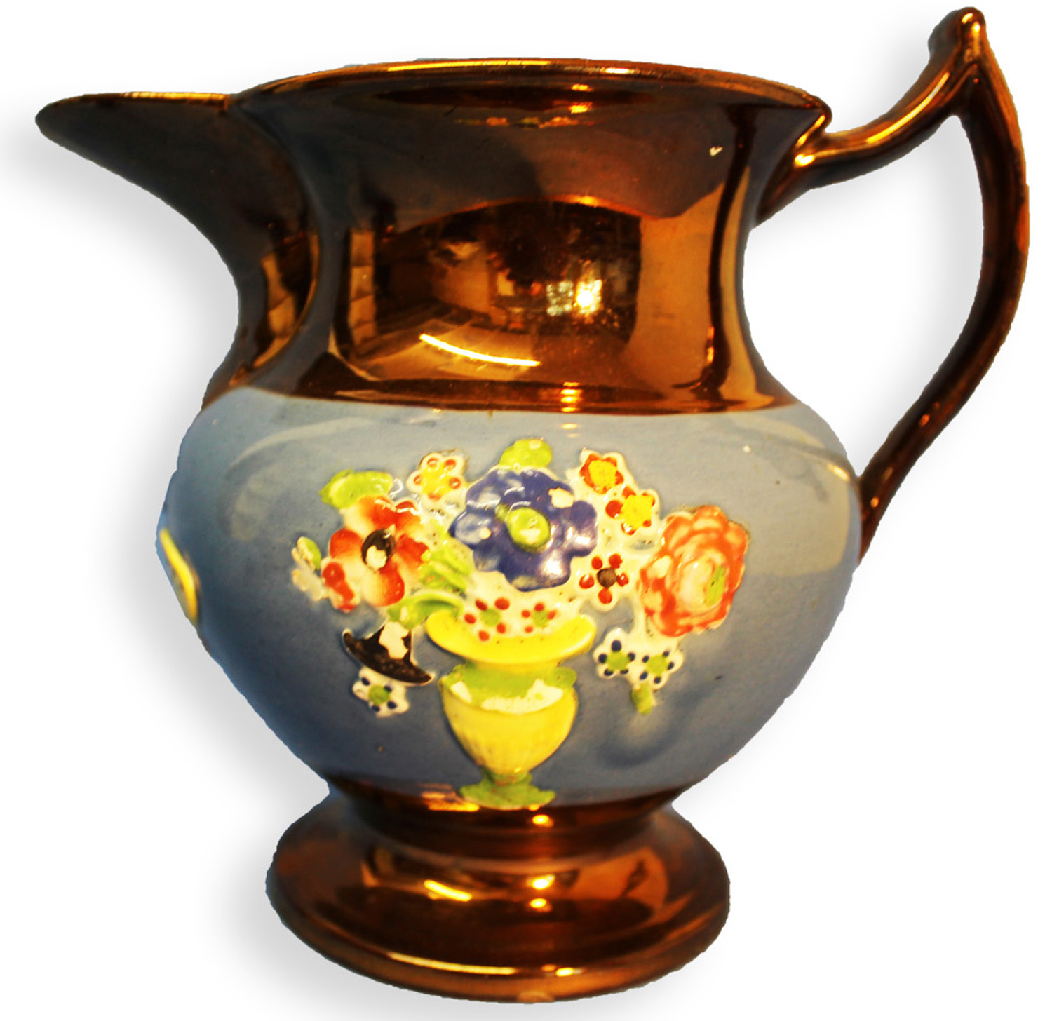 Victorian Green Lustreware Jug (1 of 1) Victorian Green Lustreware Jug (1 of 1)