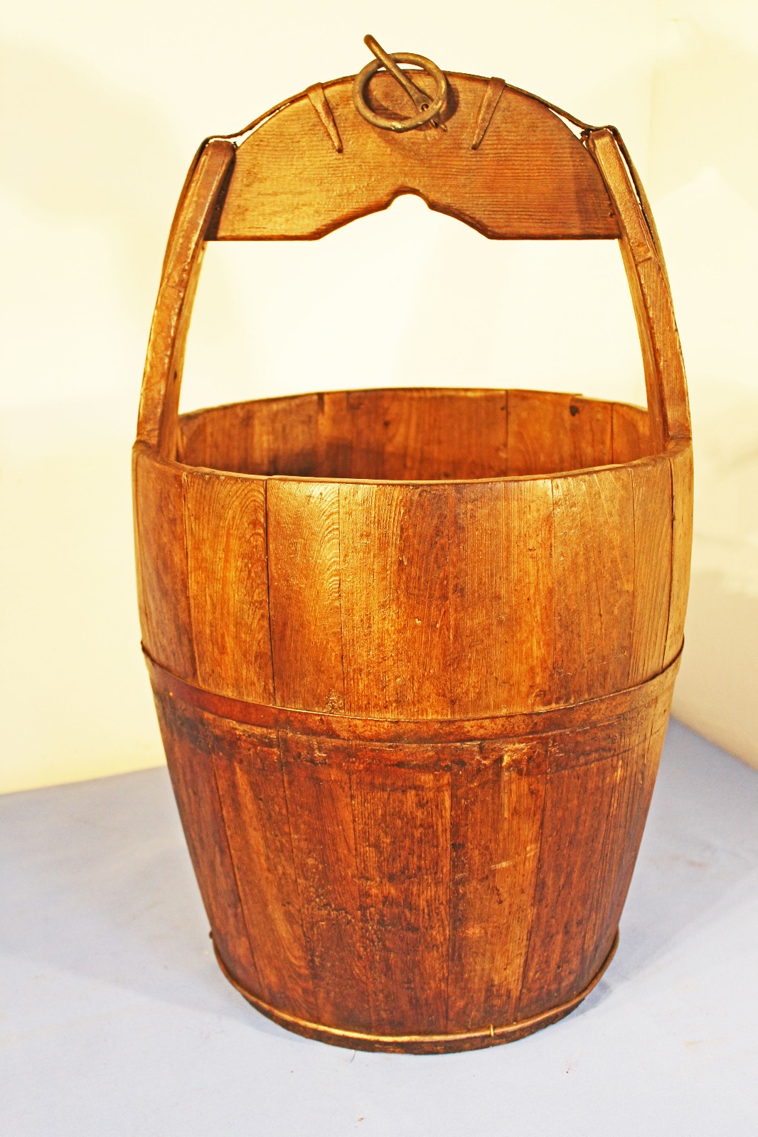 French Antique Iron Bound Wooden Well Bucket (1 of 1) French Antique Iron Bound Wooden Well Bucket (1 of 1)