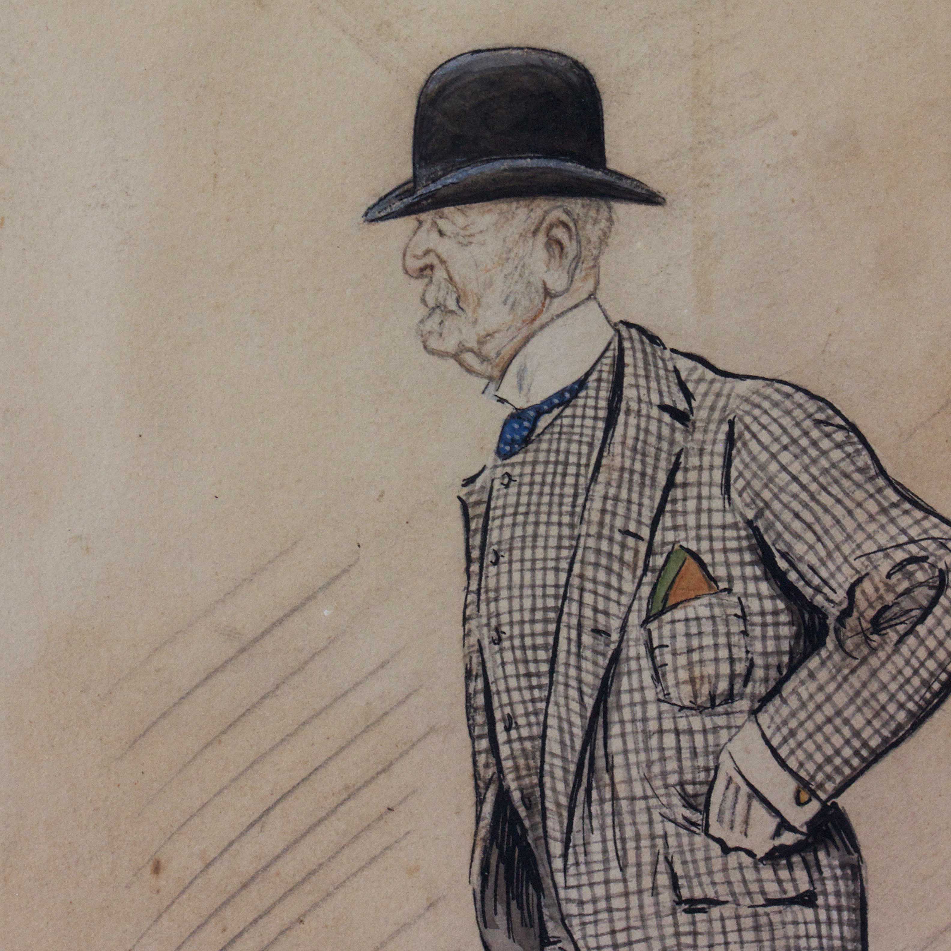 Original Sketch of an Old Gentleman 1906 (1 of 1)