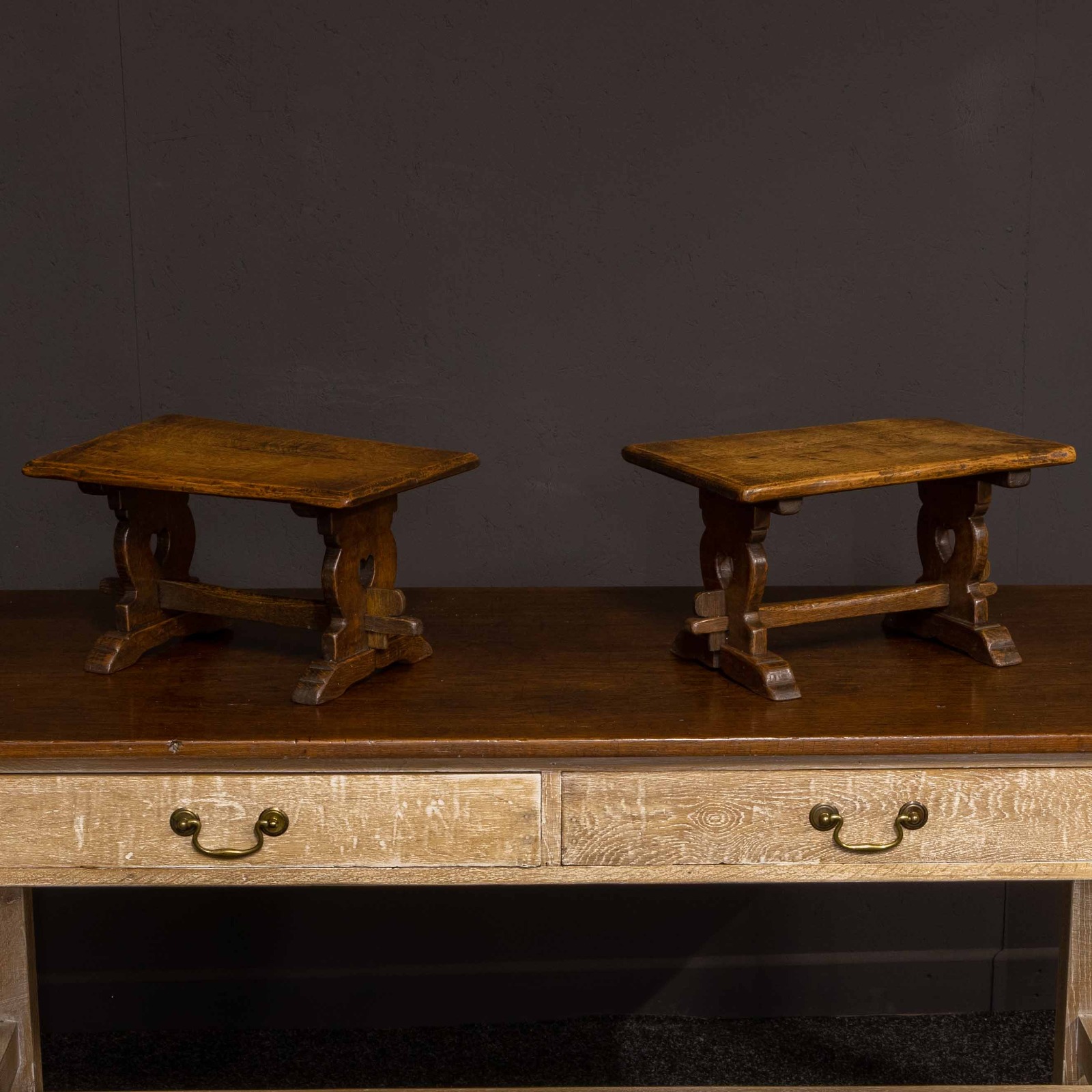 Miniature Pair of Arts & Crafts Refectory Tables (1 of 8)