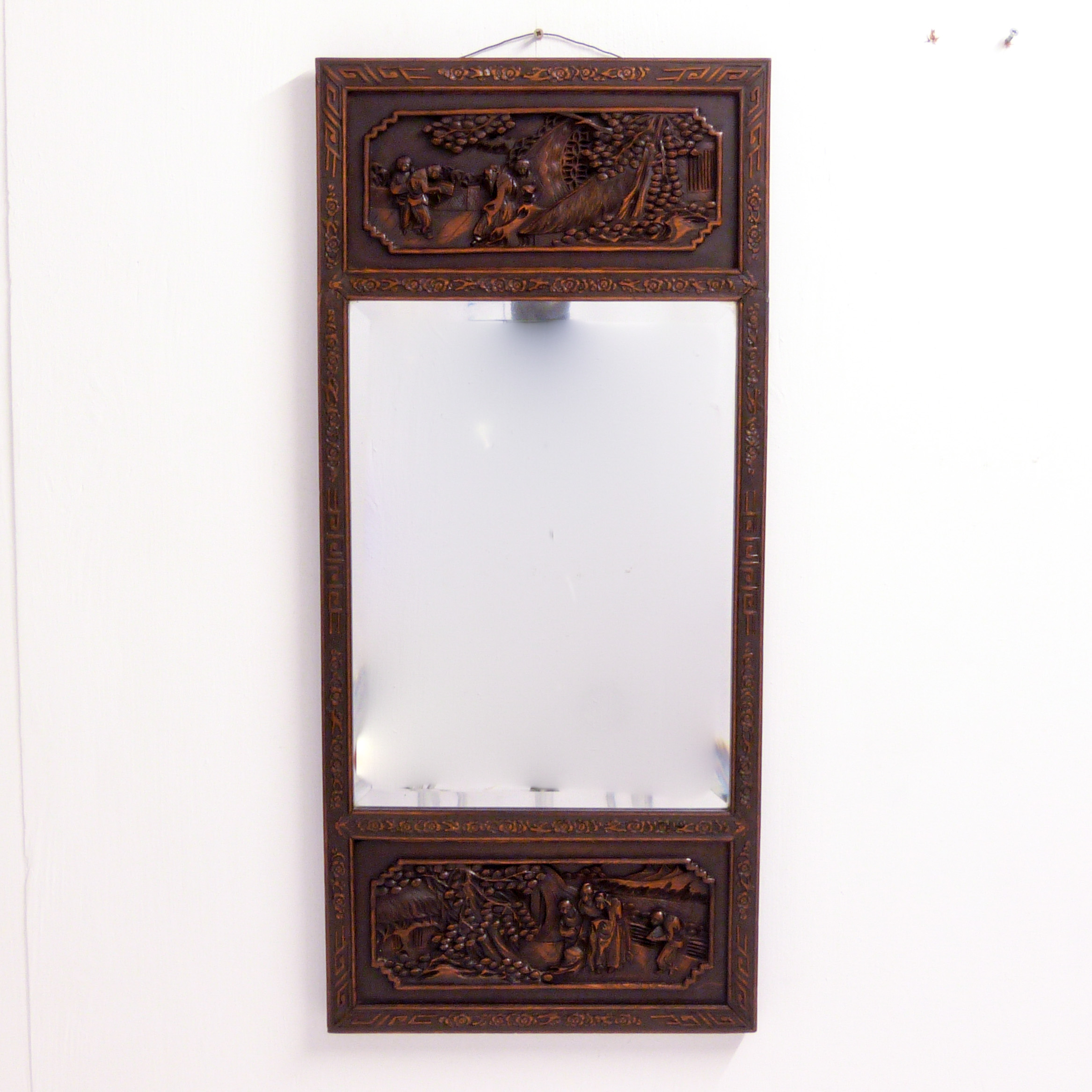 Carved Chinese Mirror c.1920 A411 / LA20821