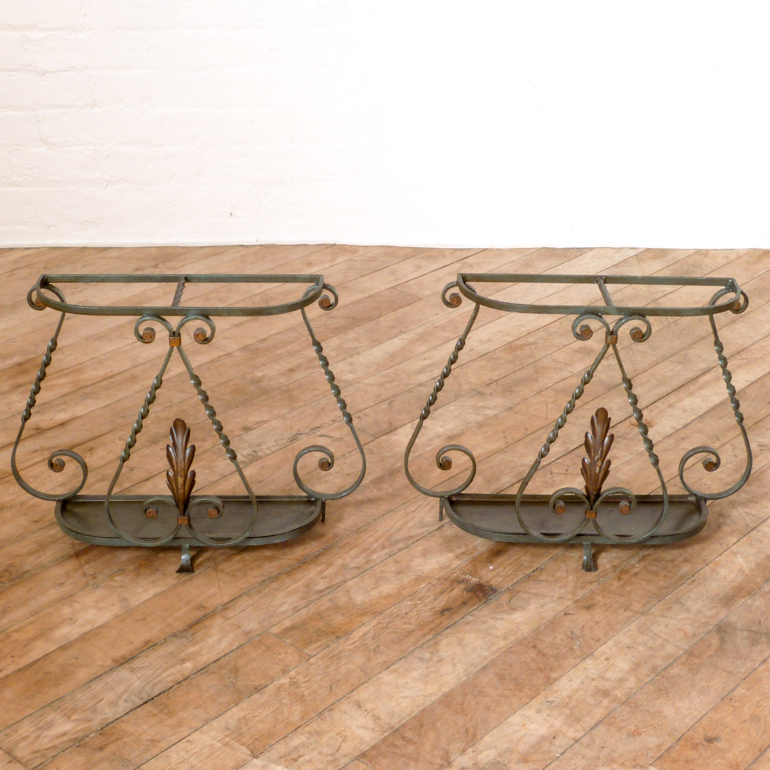 Small Pair of Wrought Iron Umbrella Stands (1 of 14)