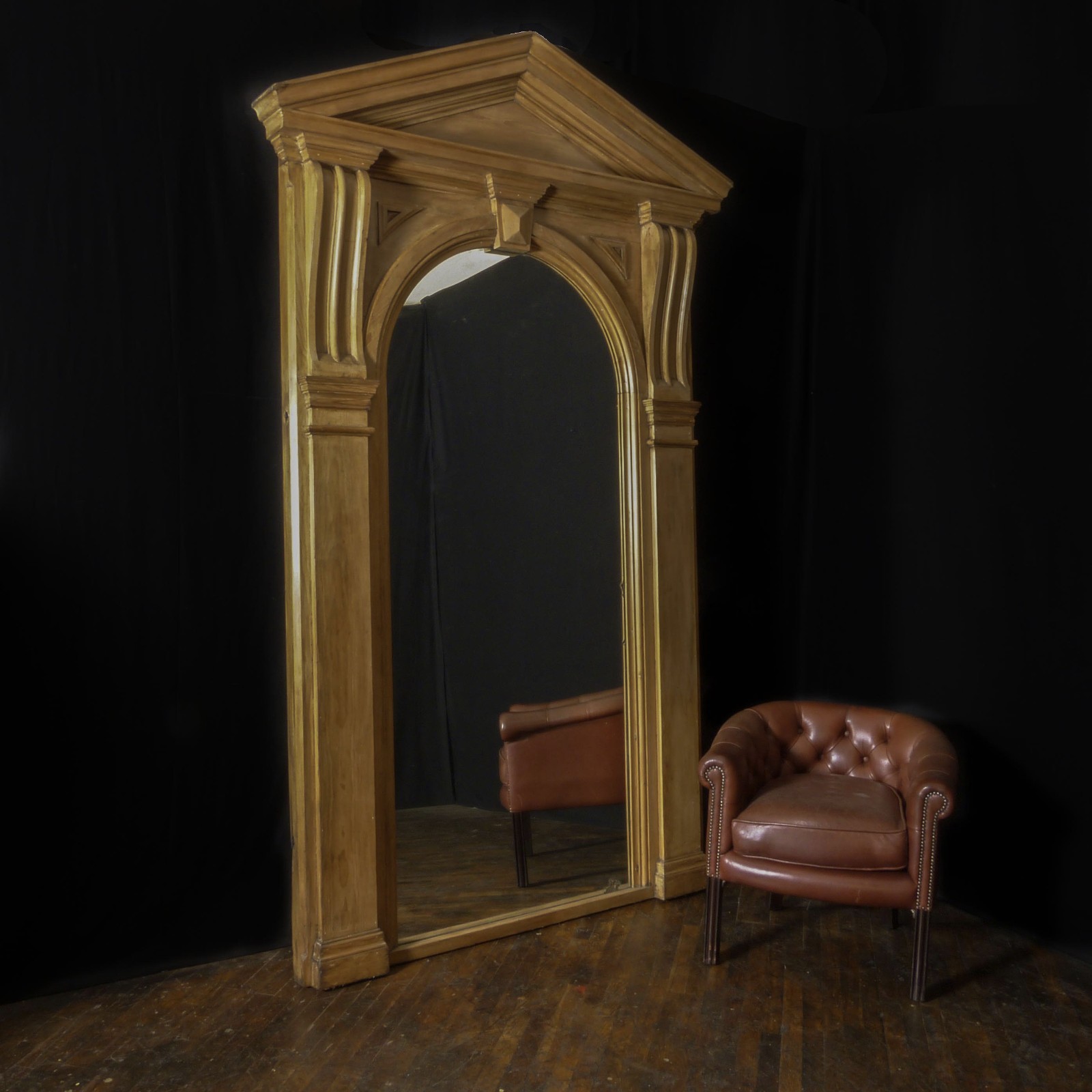 Victorian Pine Architectural Mirror (1 of 8)