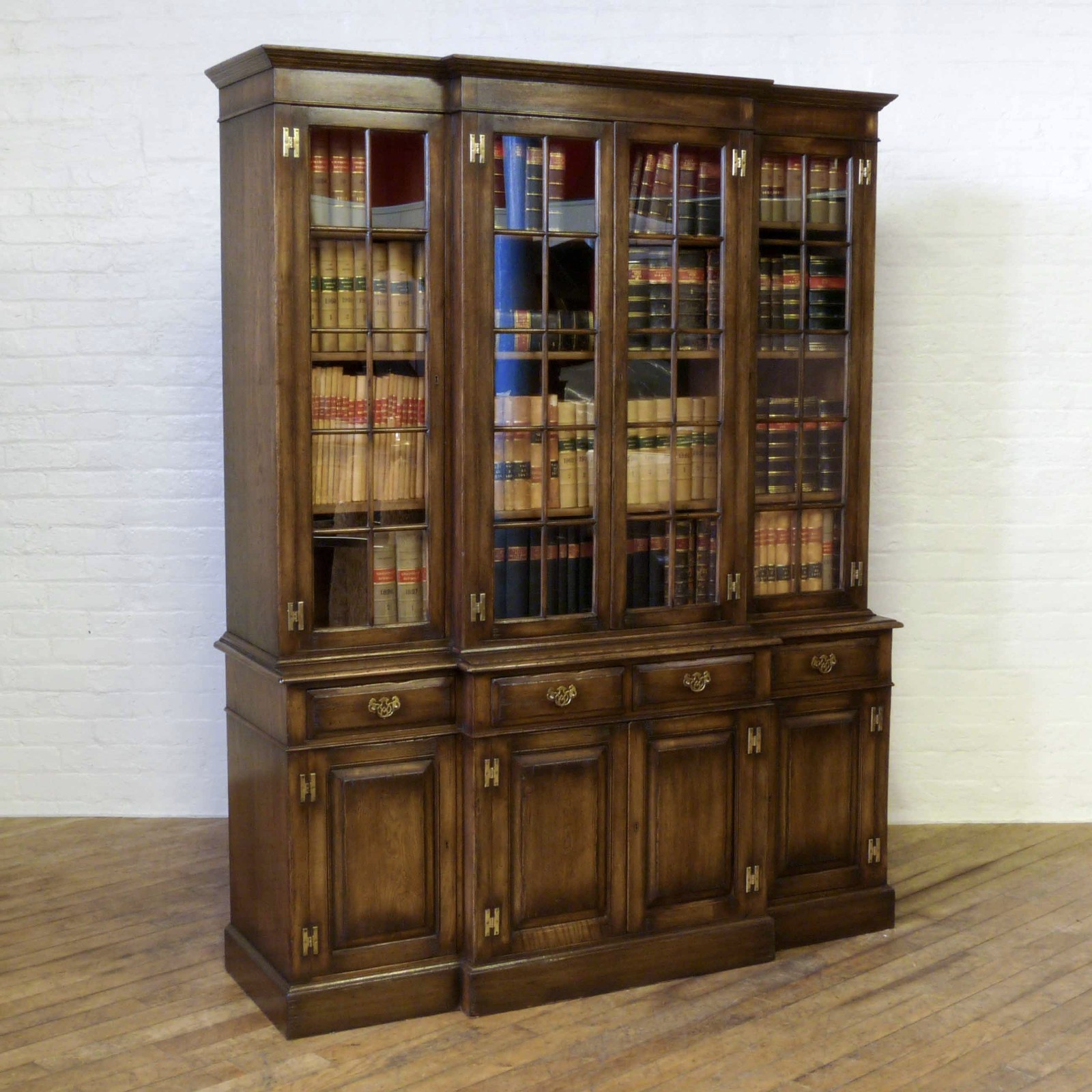 Oak Breakfront Bookcase (1 of 1) Oak Breakfront Bookcase (1 of 1)