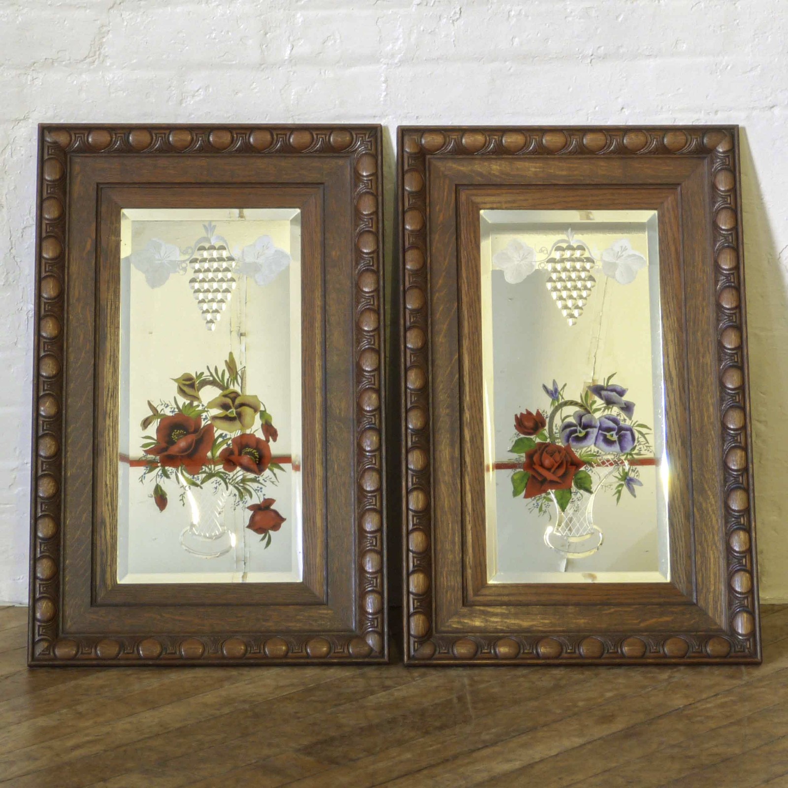 Pair of Victorian Oak Mirrors (1 of 1) Pair of Victorian Oak Mirrors (1 of 1)