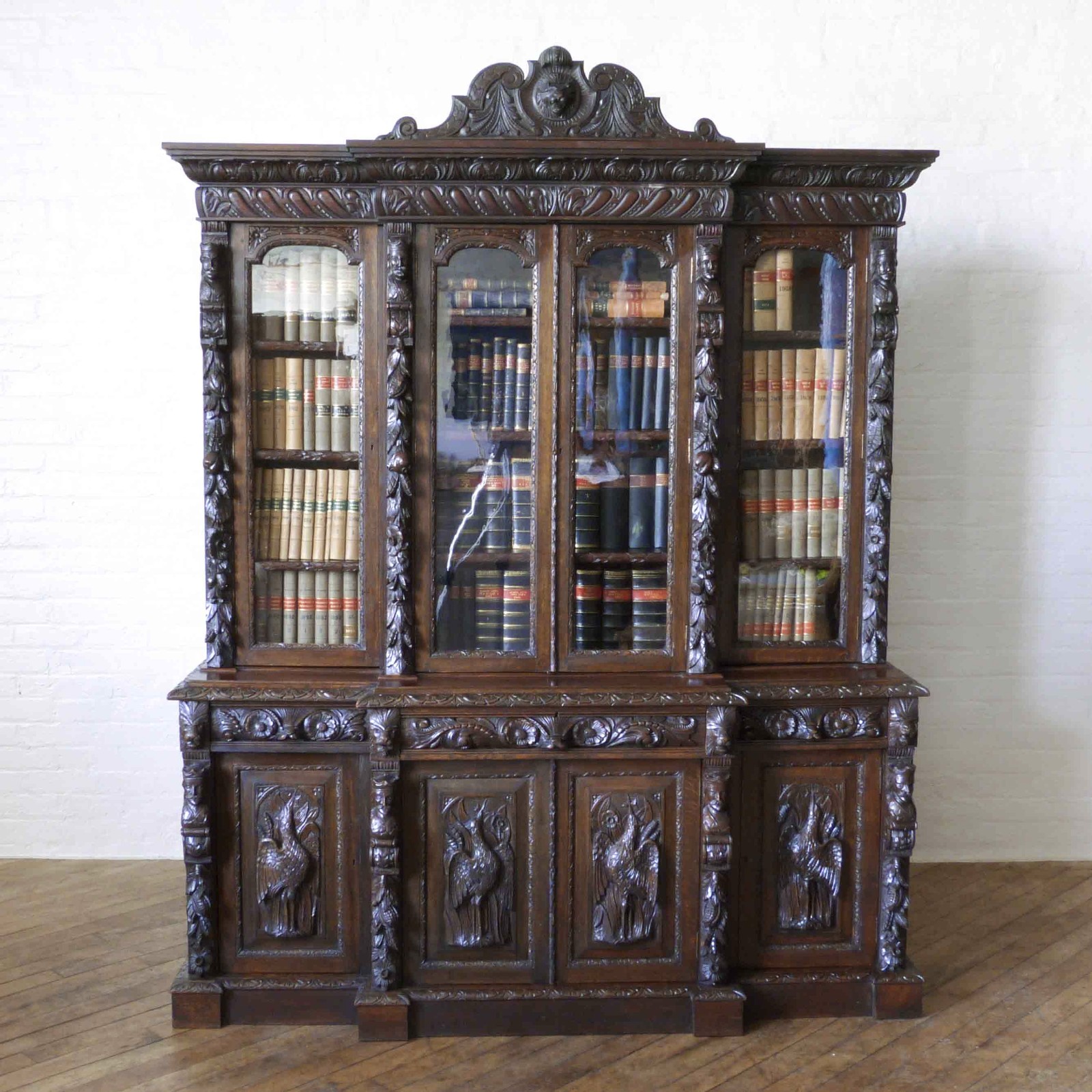 Victorian Oak Breakfront Bookcase (1 of 1) Victorian Oak Breakfront Bookcase (1 of 1)