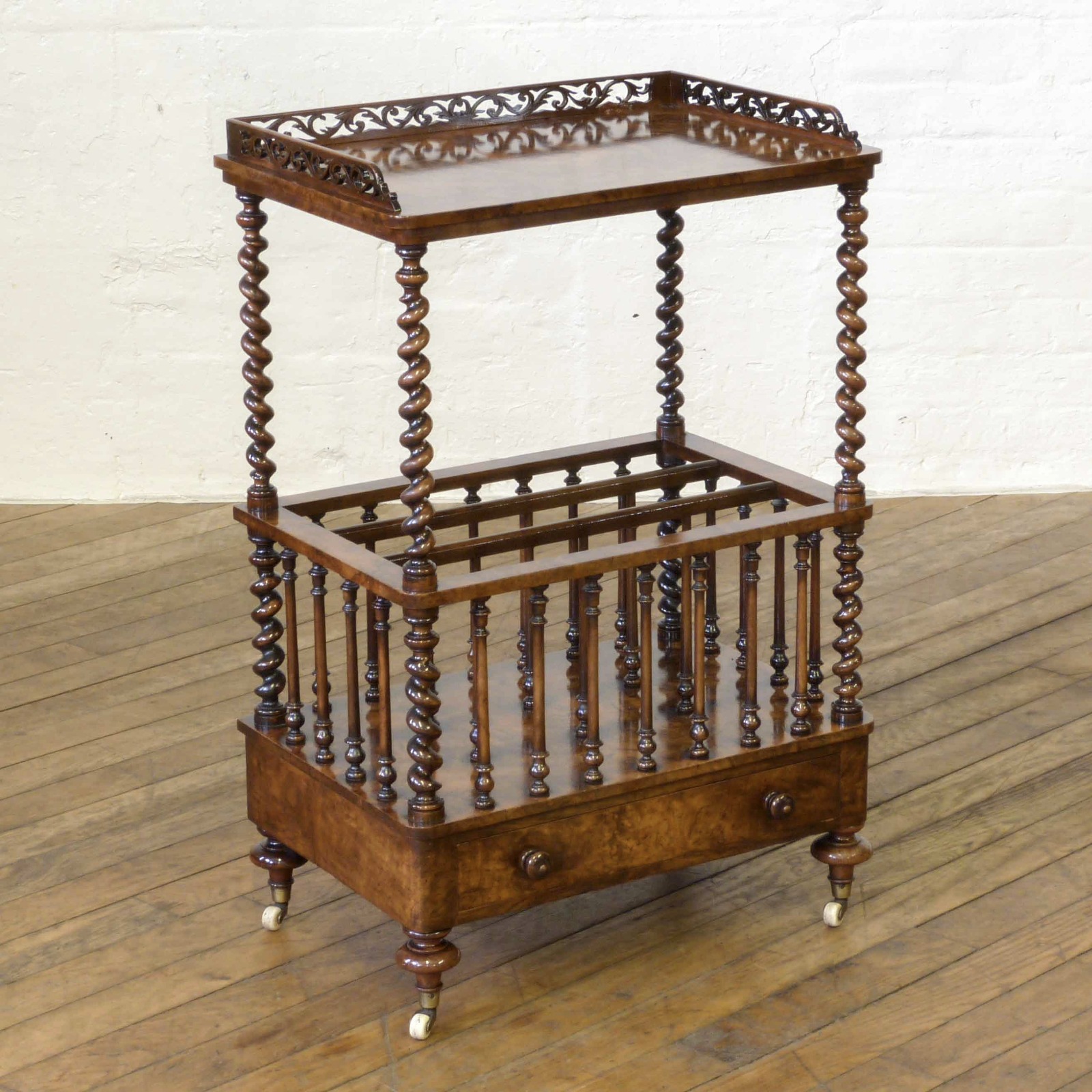 Victorian Walnut Canterbury c.1860 (1 of 12)
