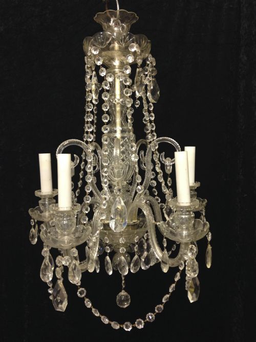 Antique English Crystal Chandelier c.1910 (1 of 6)