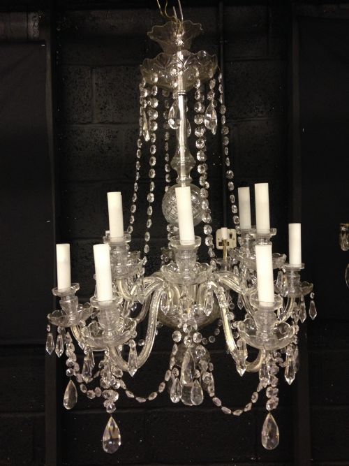 Pair of Traditional English Crystal Chandeliers c.1920 CR31 / LA20316