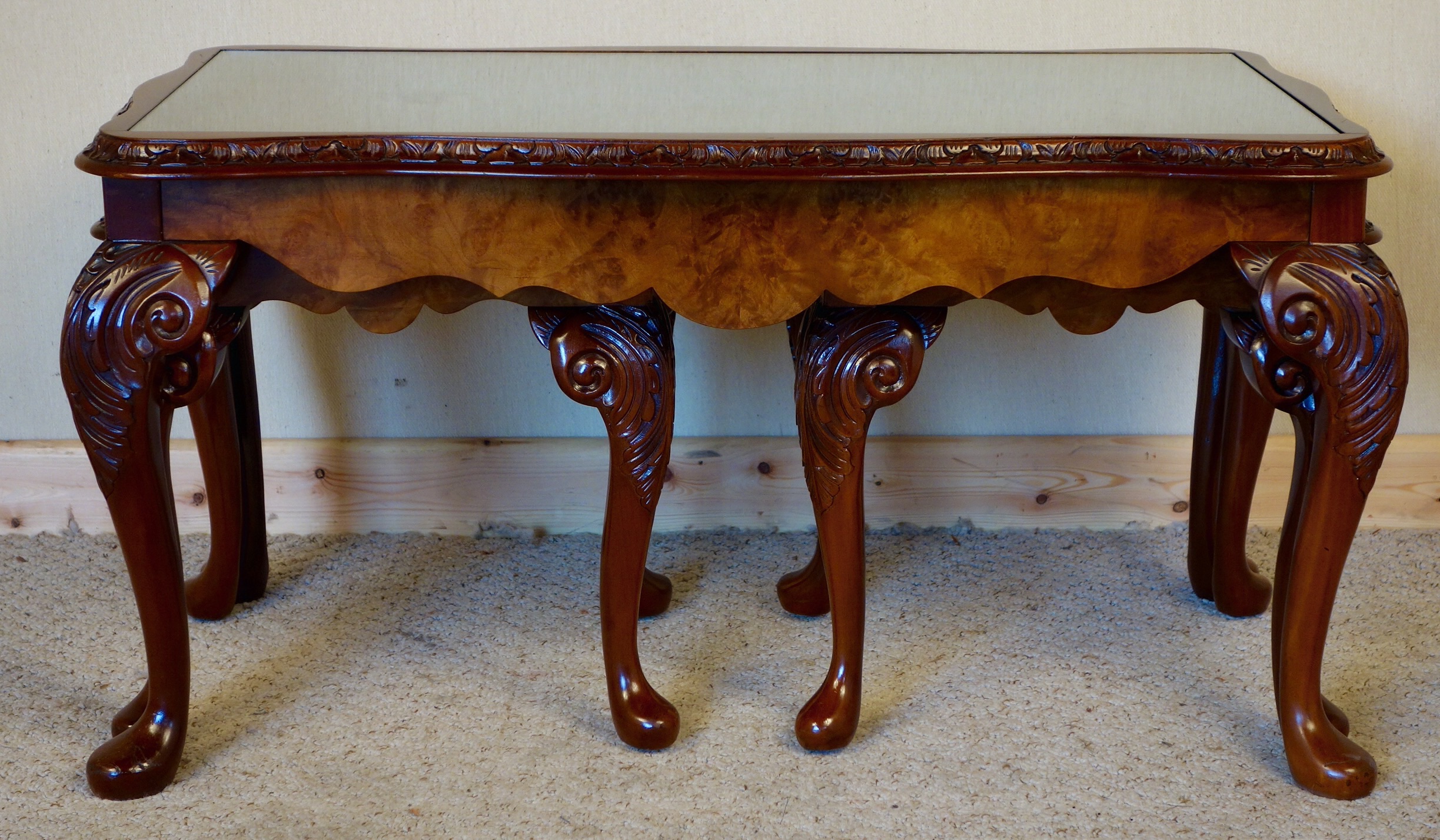 Oblong Nest of Walnut Coffee Tables c.1950 (1 of 1) Oblong Nest of Walnut Coffee Tables c.1950 (1 of 1)