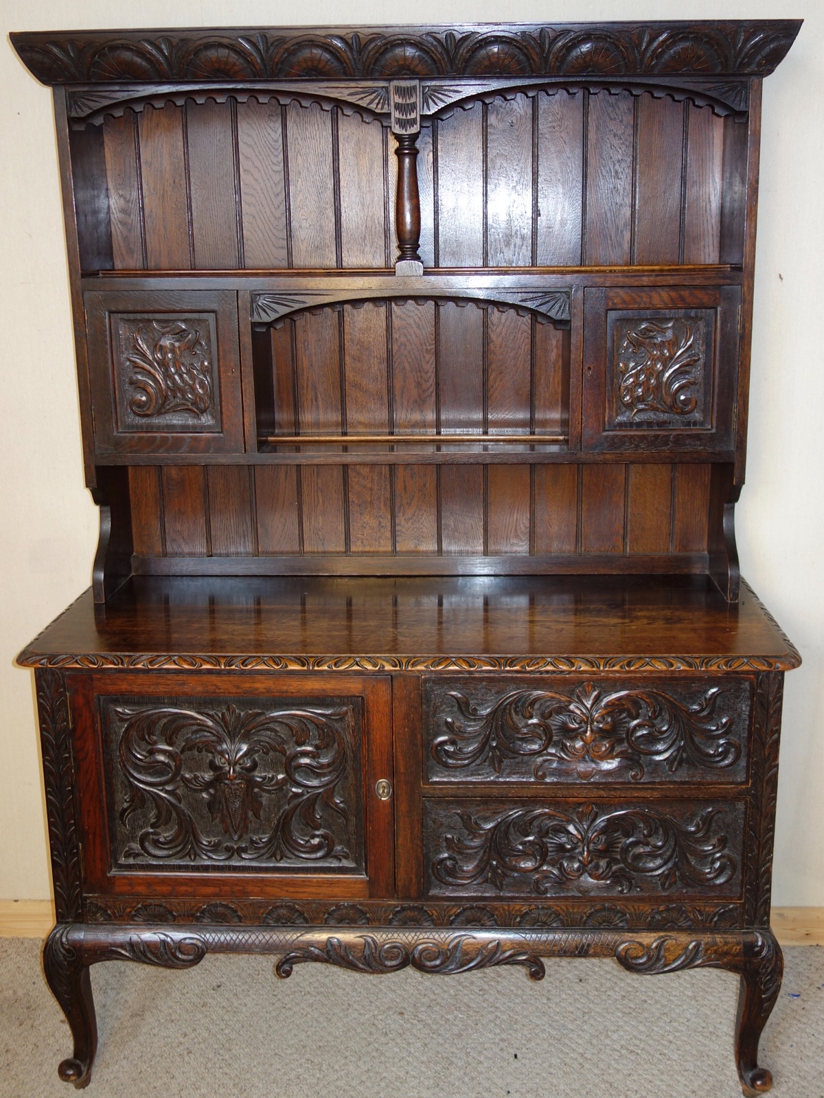 Victorian Carved Oak Dresser (1 of 1) Victorian Carved Oak Dresser (1 of 1)