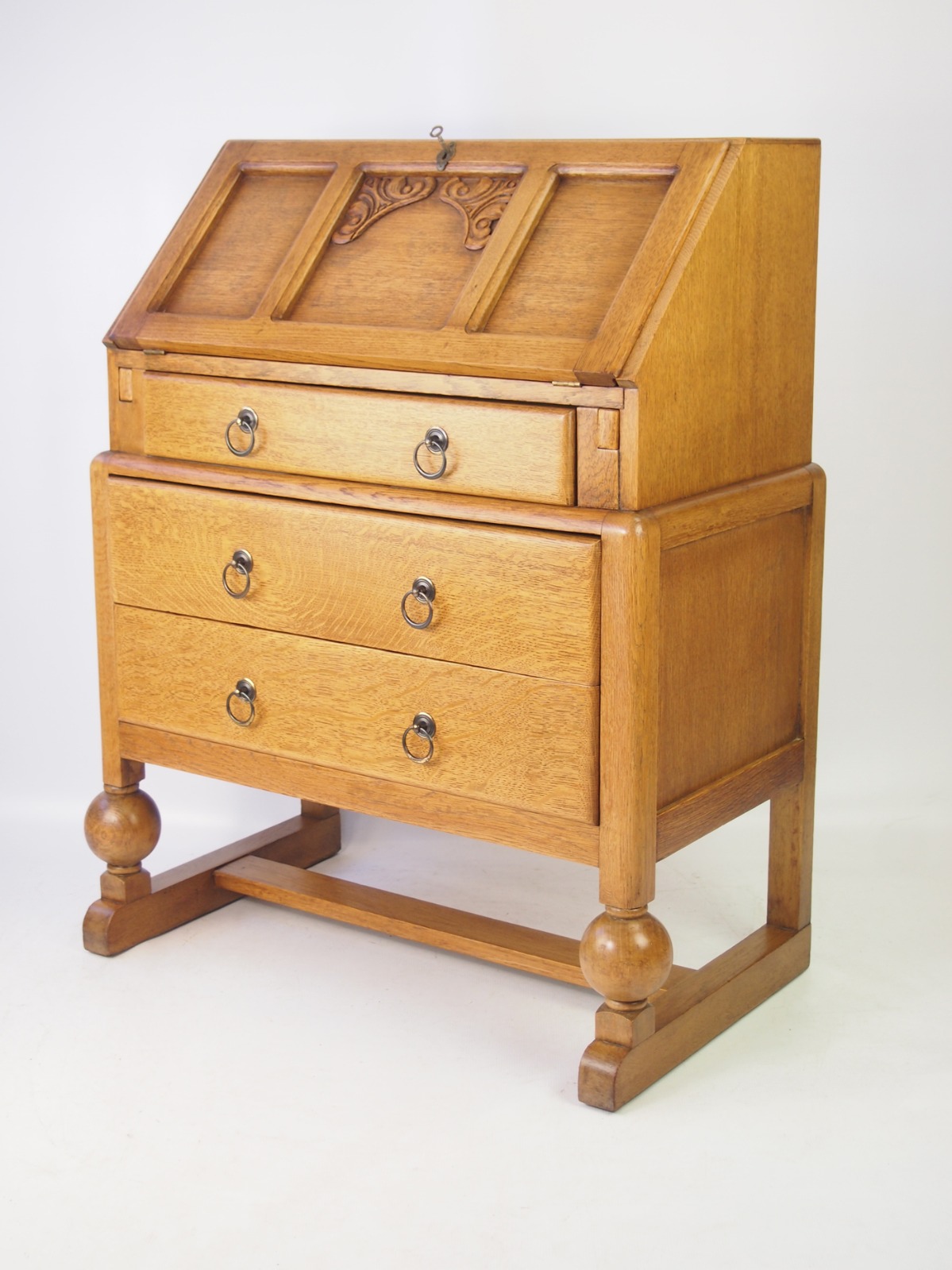 Vintage Art Deco Oak Bureau (1 of 1) Vintage Art Deco Oak Bureau (1 of 1)