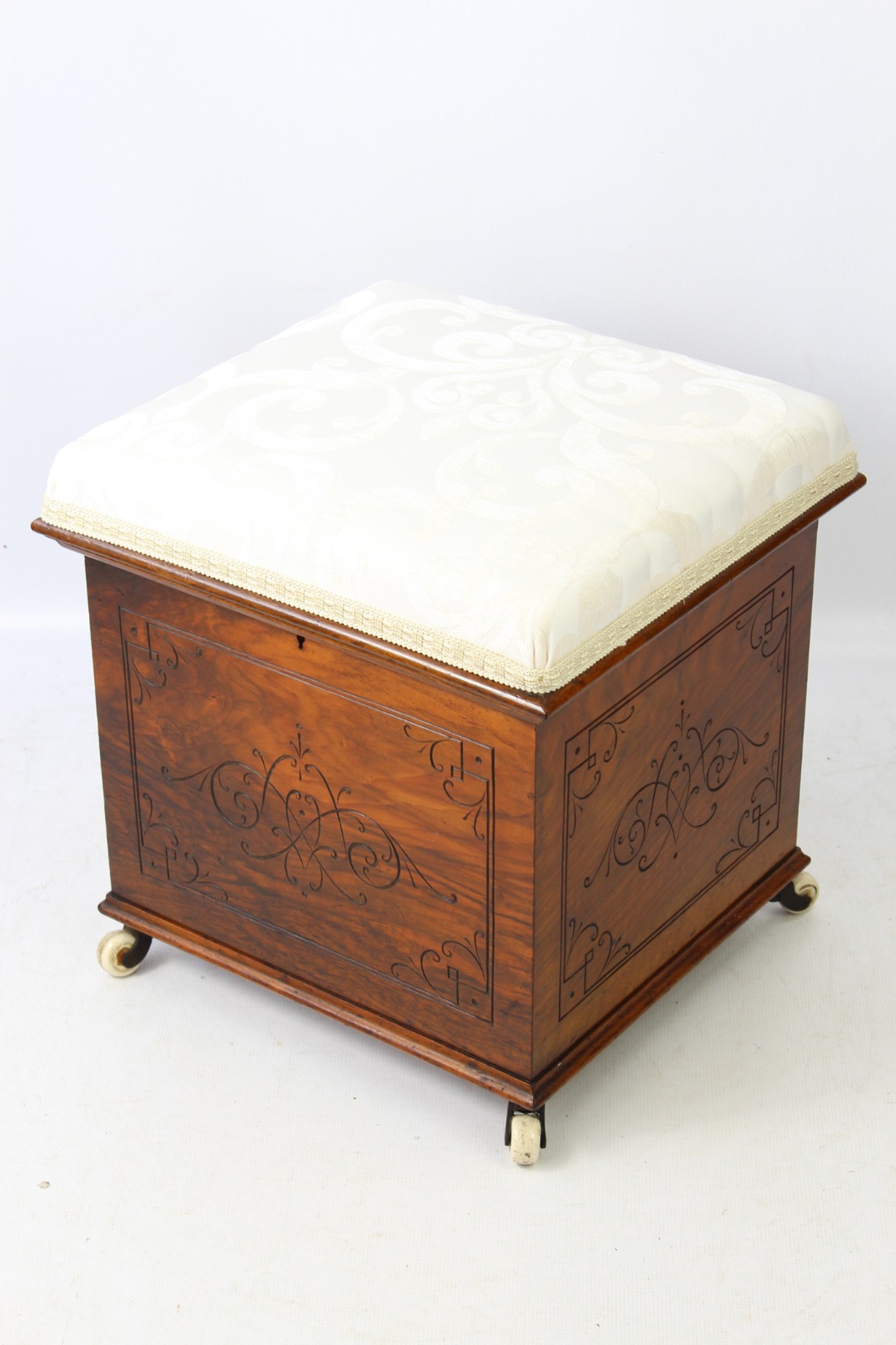 Antique Victorian Walnut Ottoman Stool (1 of 1) Antique Victorian Walnut Ottoman Stool (1 of 1)