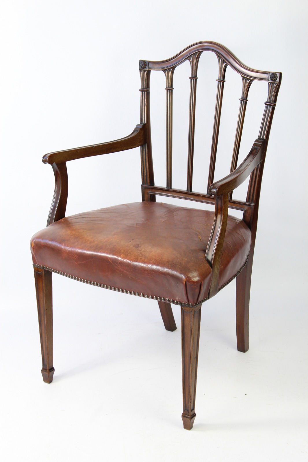 Edwardian Mahogany Open Armchair / Desk Chair (1 of 1) Edwardian Mahogany Open Armchair / Desk Chair (1 of 1)