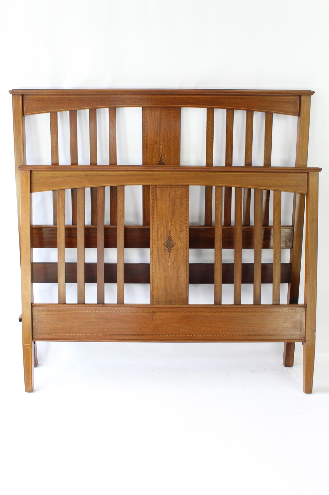 Antique Edwardian Mahogany & Inlaid Double Bed (1 of 1) Antique Edwardian Mahogany & Inlaid Double Bed (1 of 1)