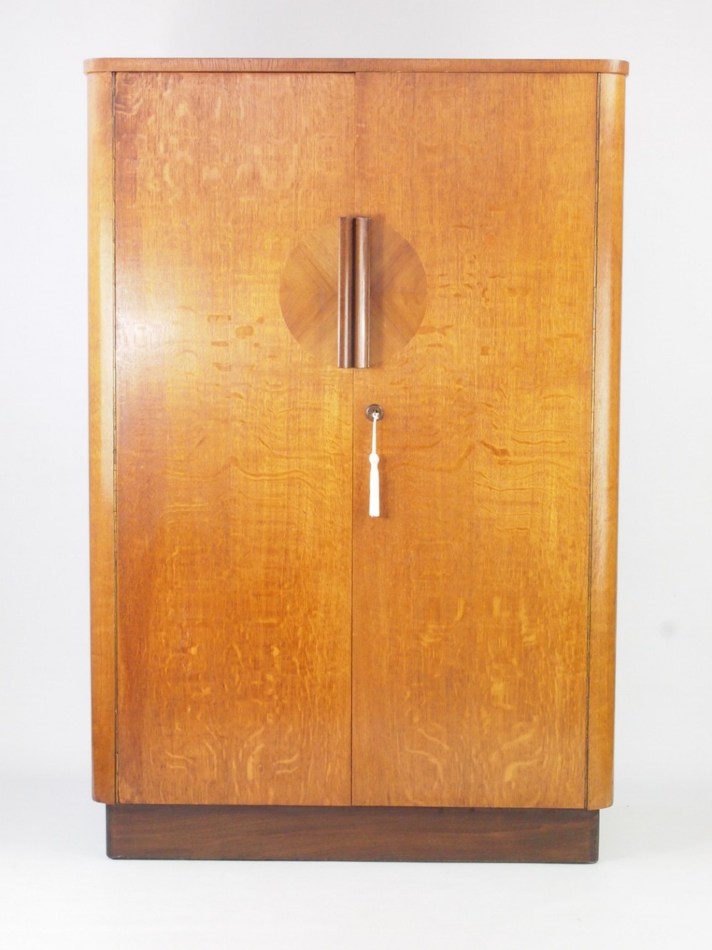 Small Art Deco Oak Wardrobe with Makers Label c.1930 (1 of 1) Small Art Deco Oak Wardrobe with Makers Label c.1930 (1 of 1)