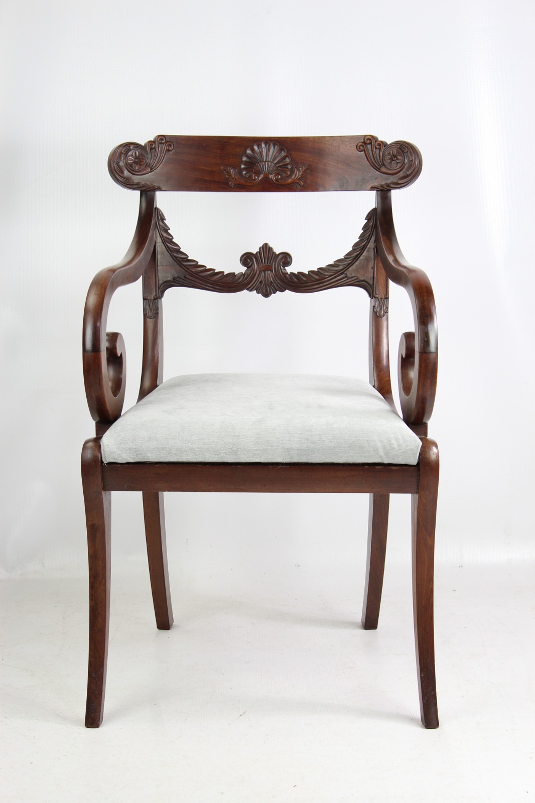 Regency Mahogany Open Armchair / Desk Chair (1 of 1) Regency Mahogany Open Armchair / Desk Chair (1 of 1)