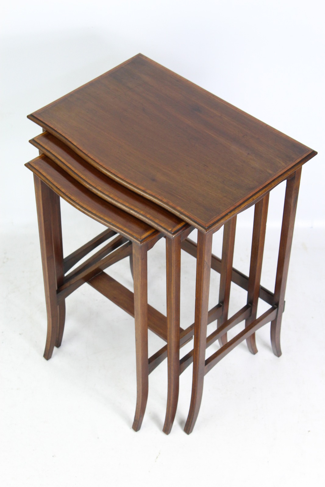 Antique Edwardian Inlaid Mahogany Nest of Tables (1 of 1) Antique Edwardian Inlaid Mahogany Nest of Tables (1 of 1)