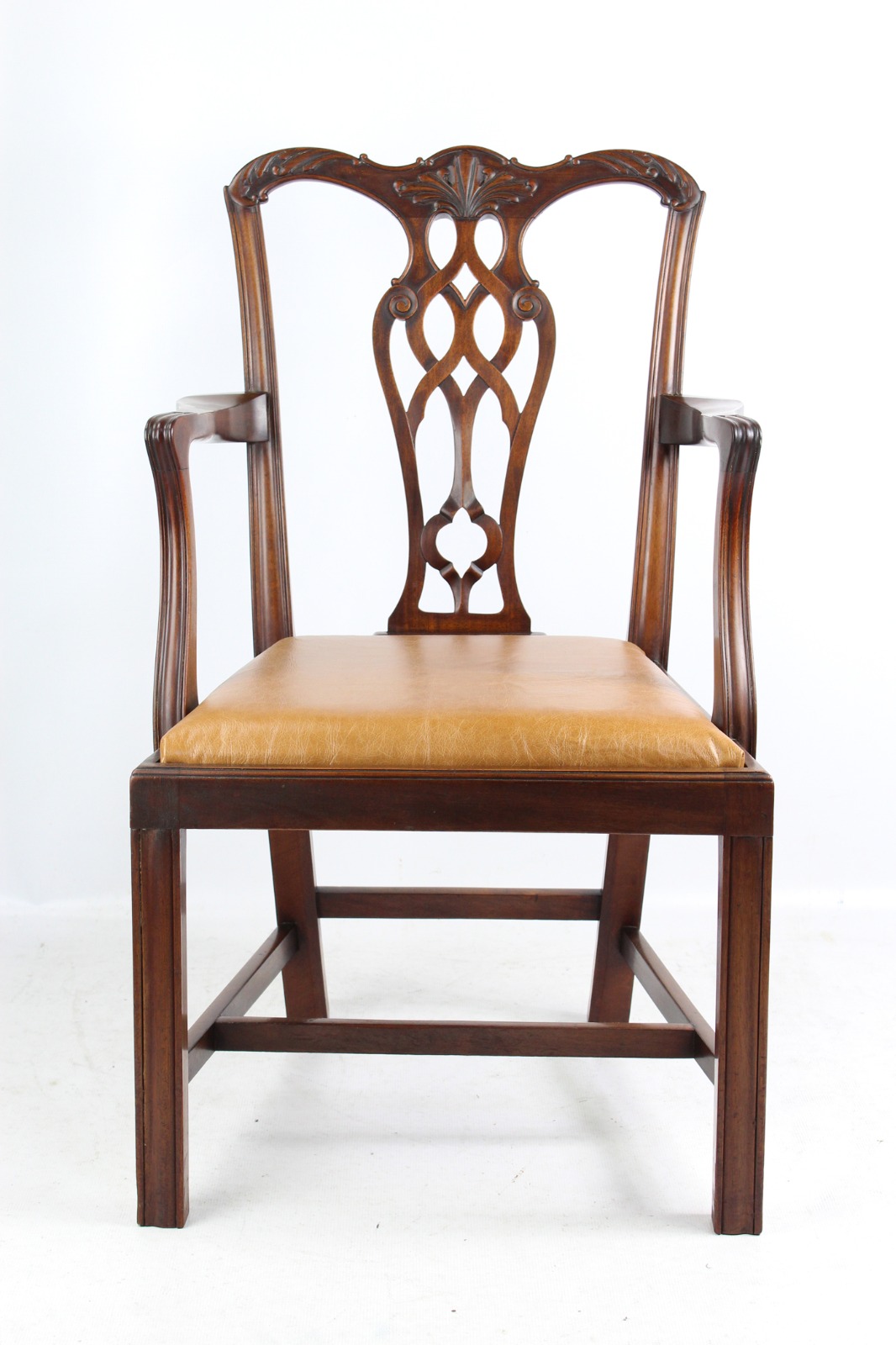 Antique Edwardian Mahogany Chippendale Desk Chair (1 of 1) Antique Edwardian Mahogany Chippendale Desk Chair (1 of 1)