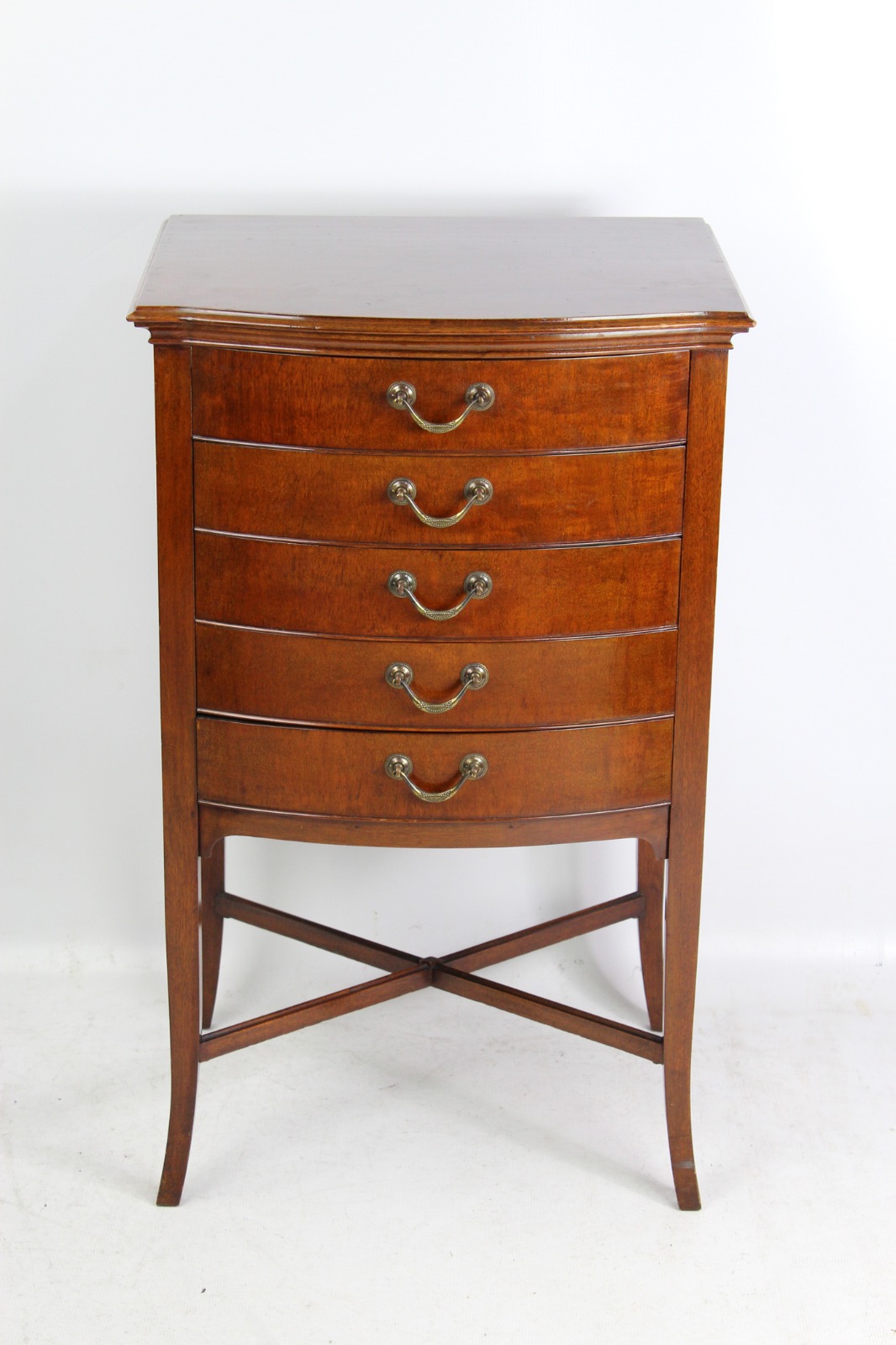 Antique Edwardian Bow Front Mahogany Music Cabinet (1 of 1) Antique Edwardian Bow Front Mahogany Music Cabinet (1 of 1)