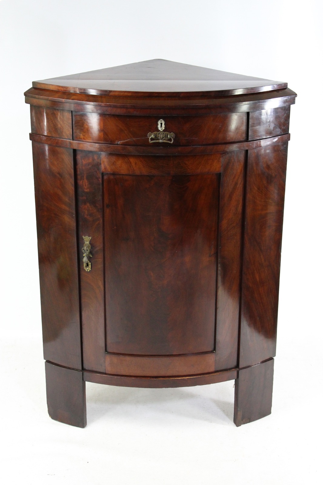 Antique Biedermeier Mahogany Standing Corner Cupboard (1 of 1) Antique Biedermeier Mahogany Standing Corner Cupboard (1 of 1)