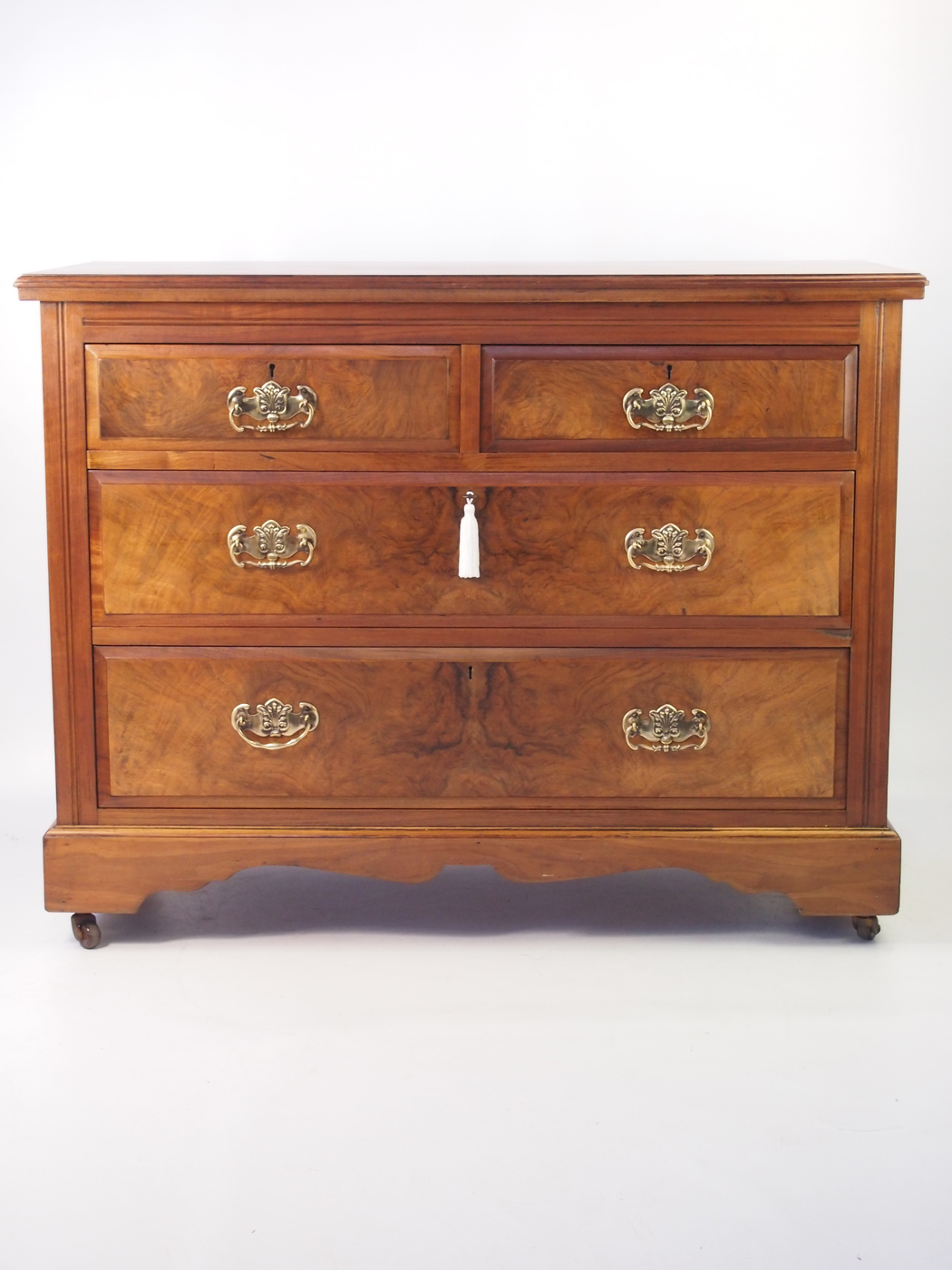 Edwardian Burr Walnut Chest of Drawers (1 of 1) Edwardian Burr Walnut Chest of Drawers (1 of 1)